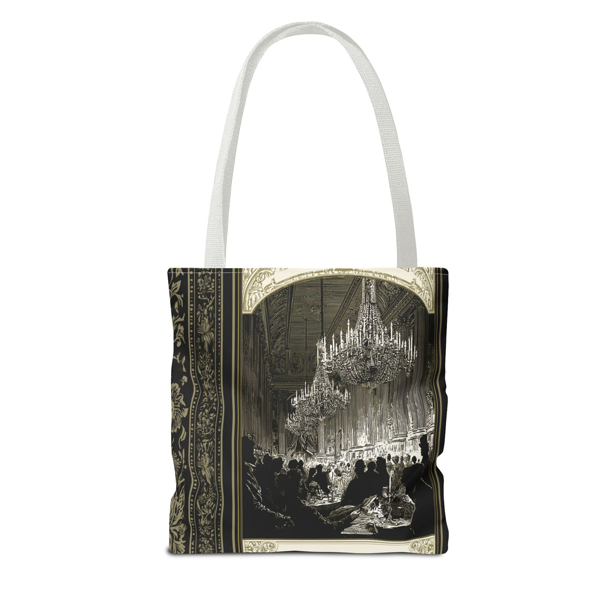 Regency Ballroom Chandelier Tote Bag | Vintage Ballroom Scene