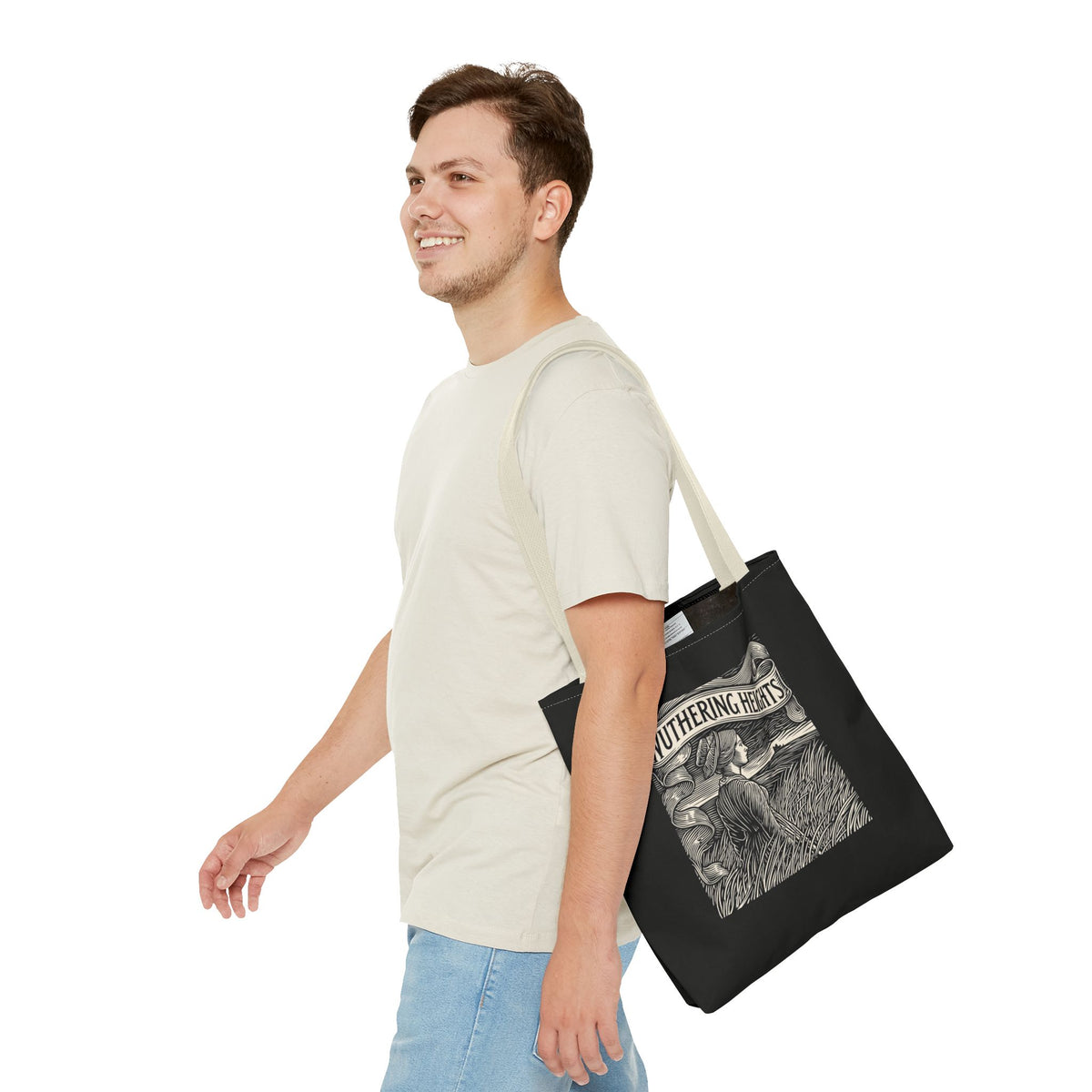 Wuthering Heights Illustrated Tote Bag — Gothic Novel Literary Canvas Tote