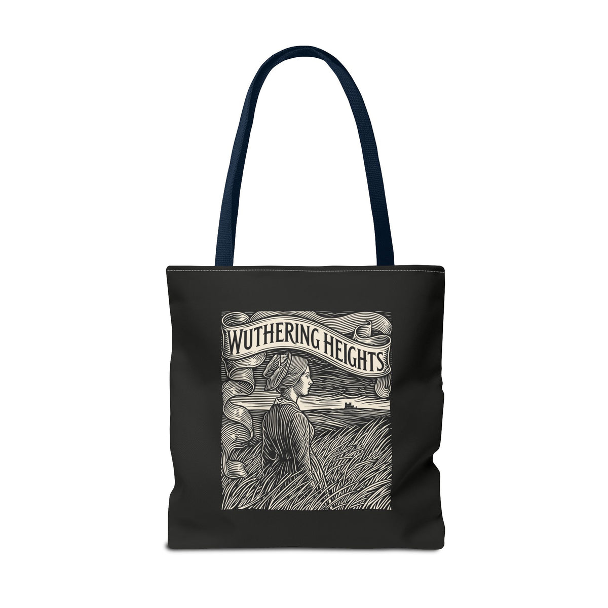 Wuthering Heights Illustrated Tote Bag — Gothic Novel Literary Canvas Tote