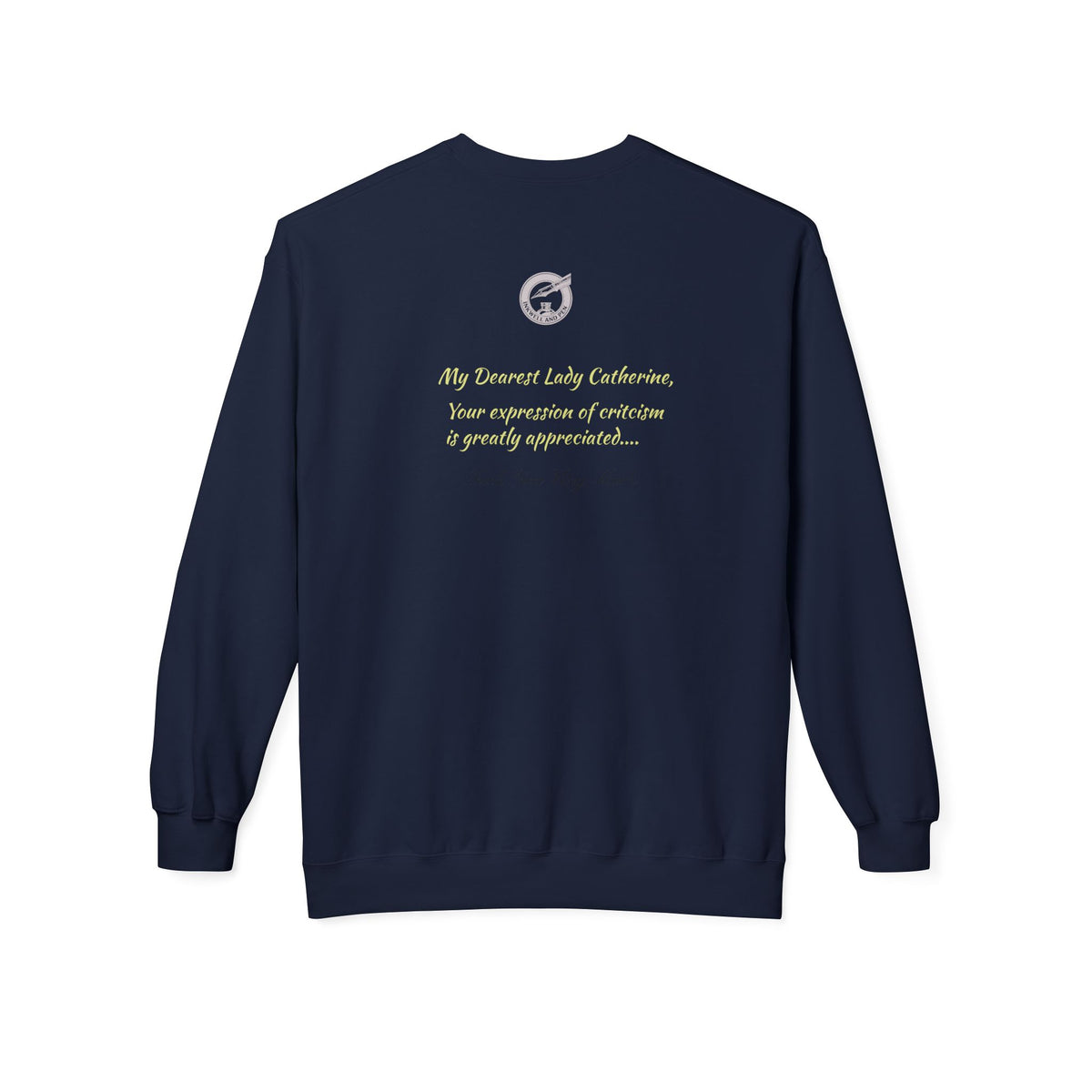 Jane Austen 'Shades of Pemberley' Crewneck Sweatshirt — Elizabeth Bennet Fictionalized Quote