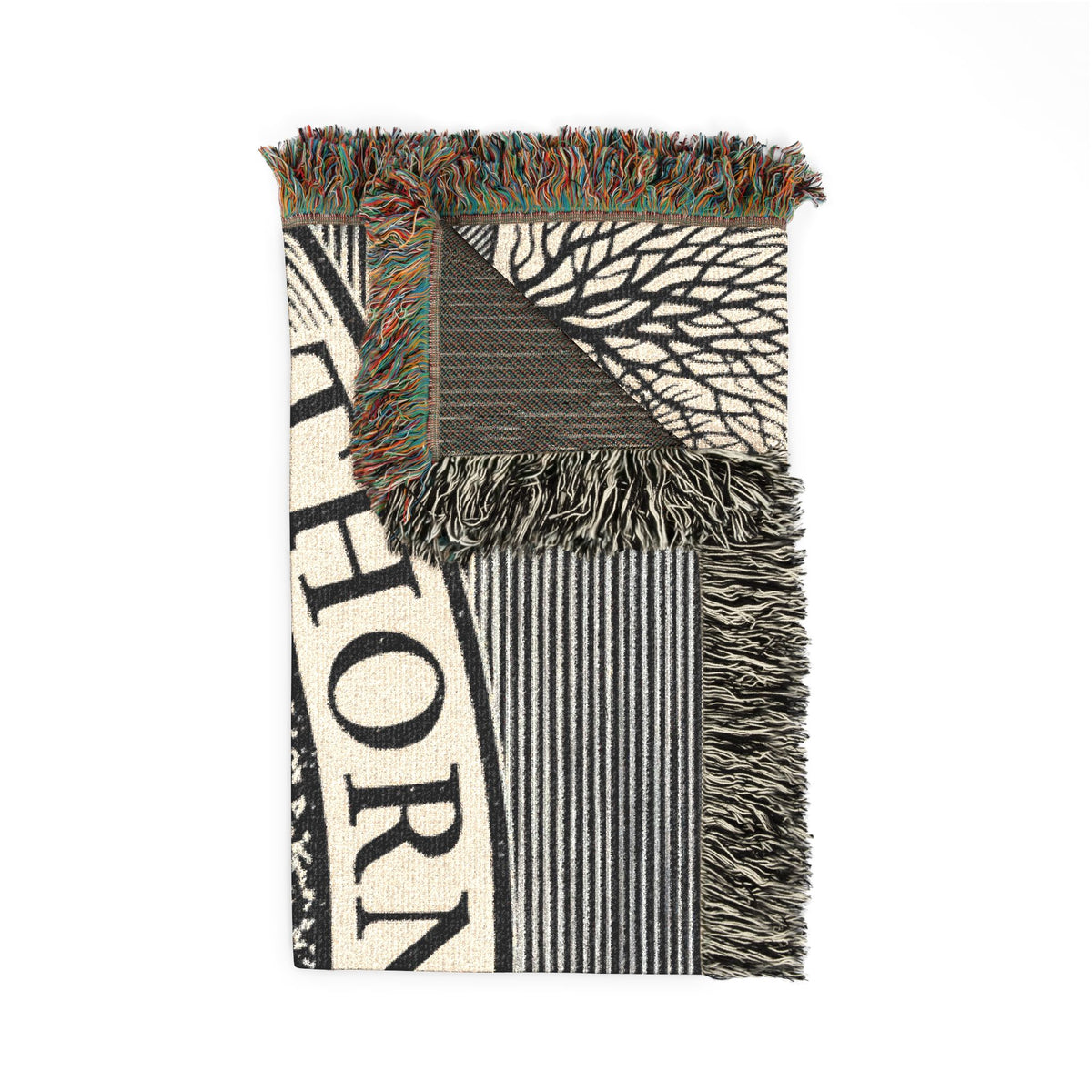 Thornfield Estate Woven Throw Blanket — Vintage Manor Tapestry Design