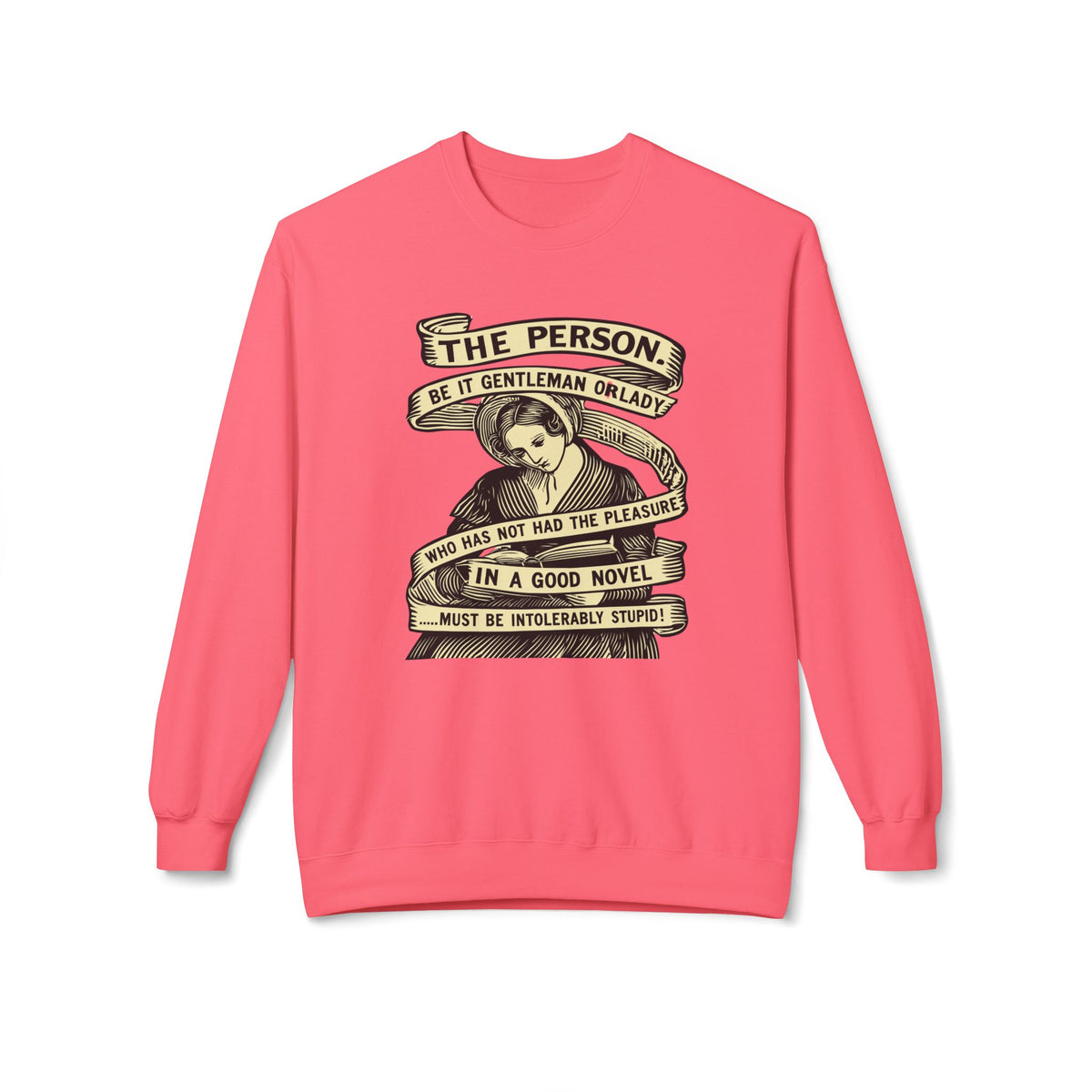 Novel Lover Crewneck Sweatshirt — "Reading Good Books" Vintage Book Quote