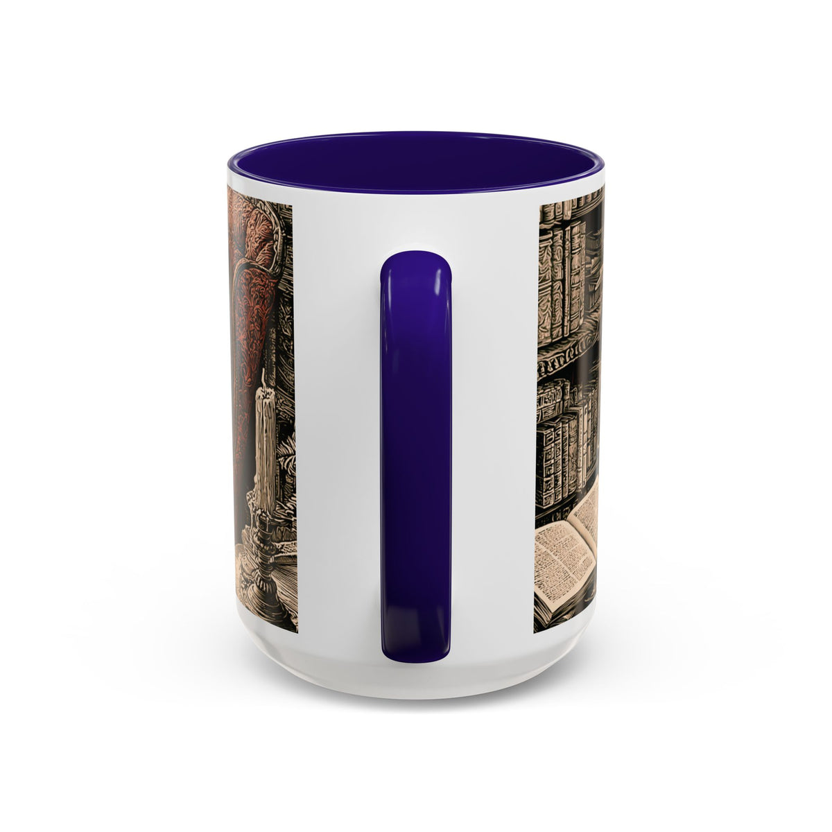 Edgar Allan Poe Raven Portrait Mug | Ceramic Coffee Cup
