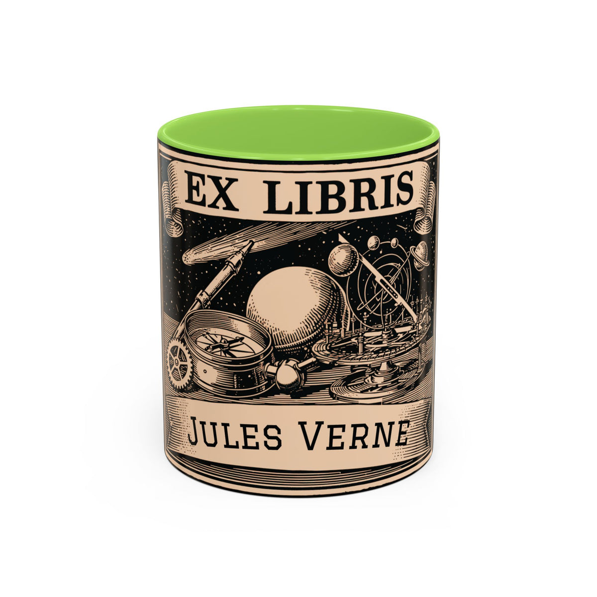 Jules Verne Ex Libris Vintage Science Fiction Coffee Mug (11oz & 15oz)
