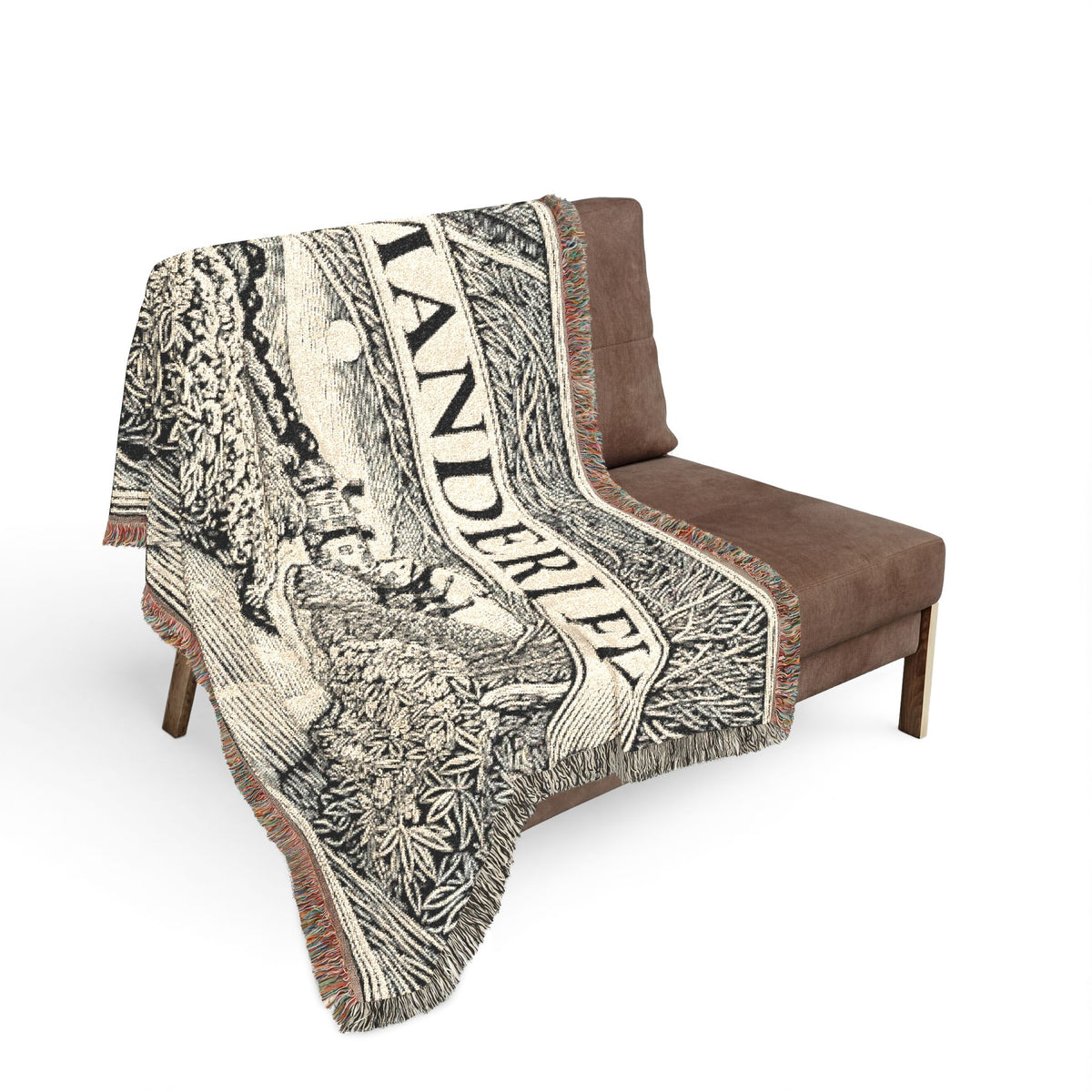 x Manderley Estate Landscape Woven Blanket | Vintage Manor Tapestry Throw