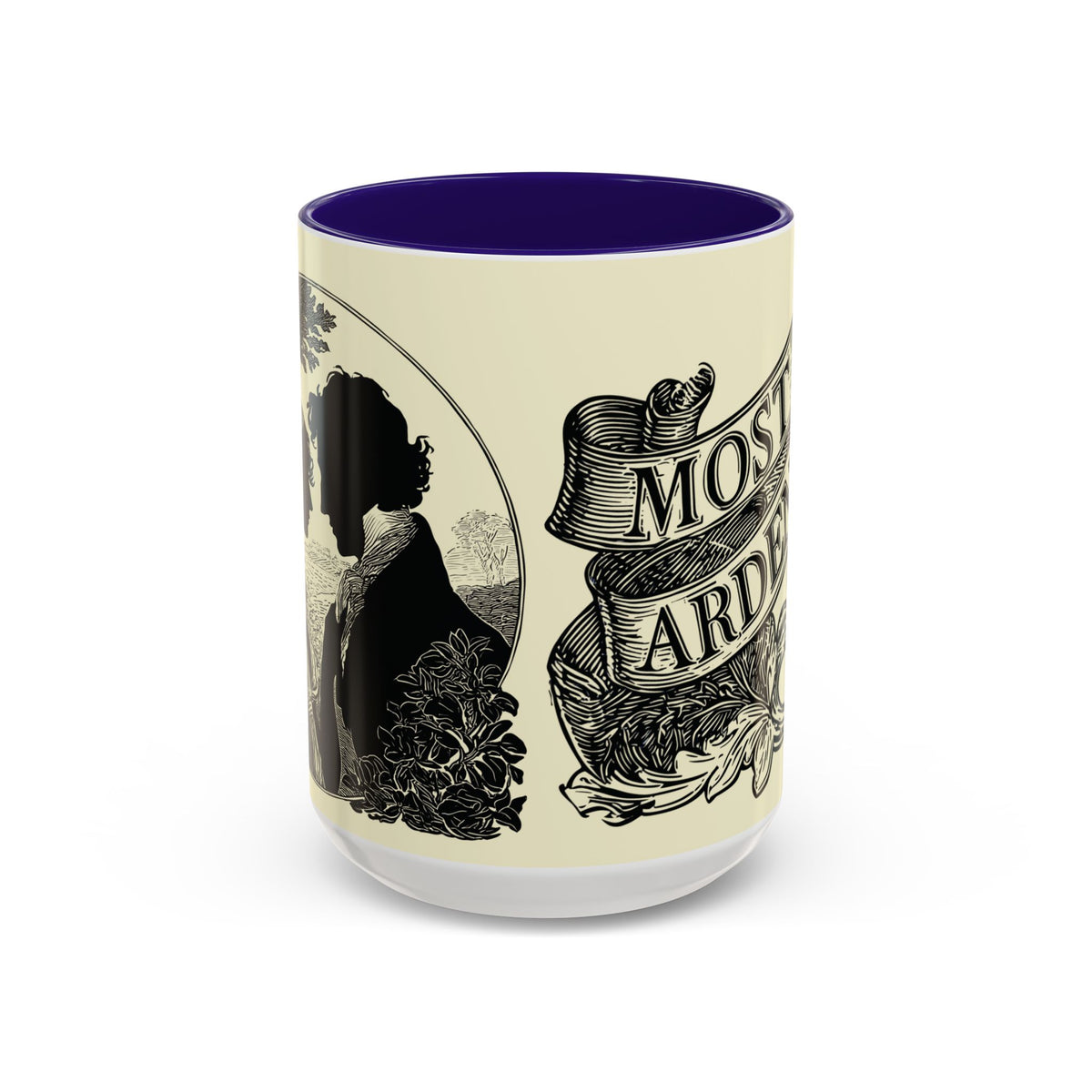 Most Ardently Floral Coffee Mug — Vintage Romantic Quote Mug (11oz & 15oz)