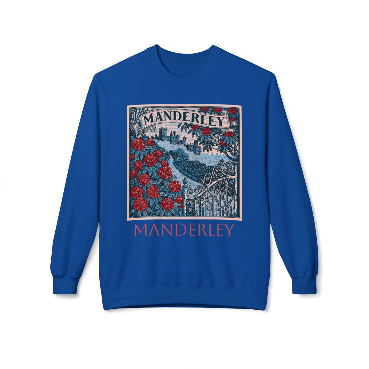 Manderley Vintage Graphic Sweatshirt — Gothic Rose Estate Crewneck