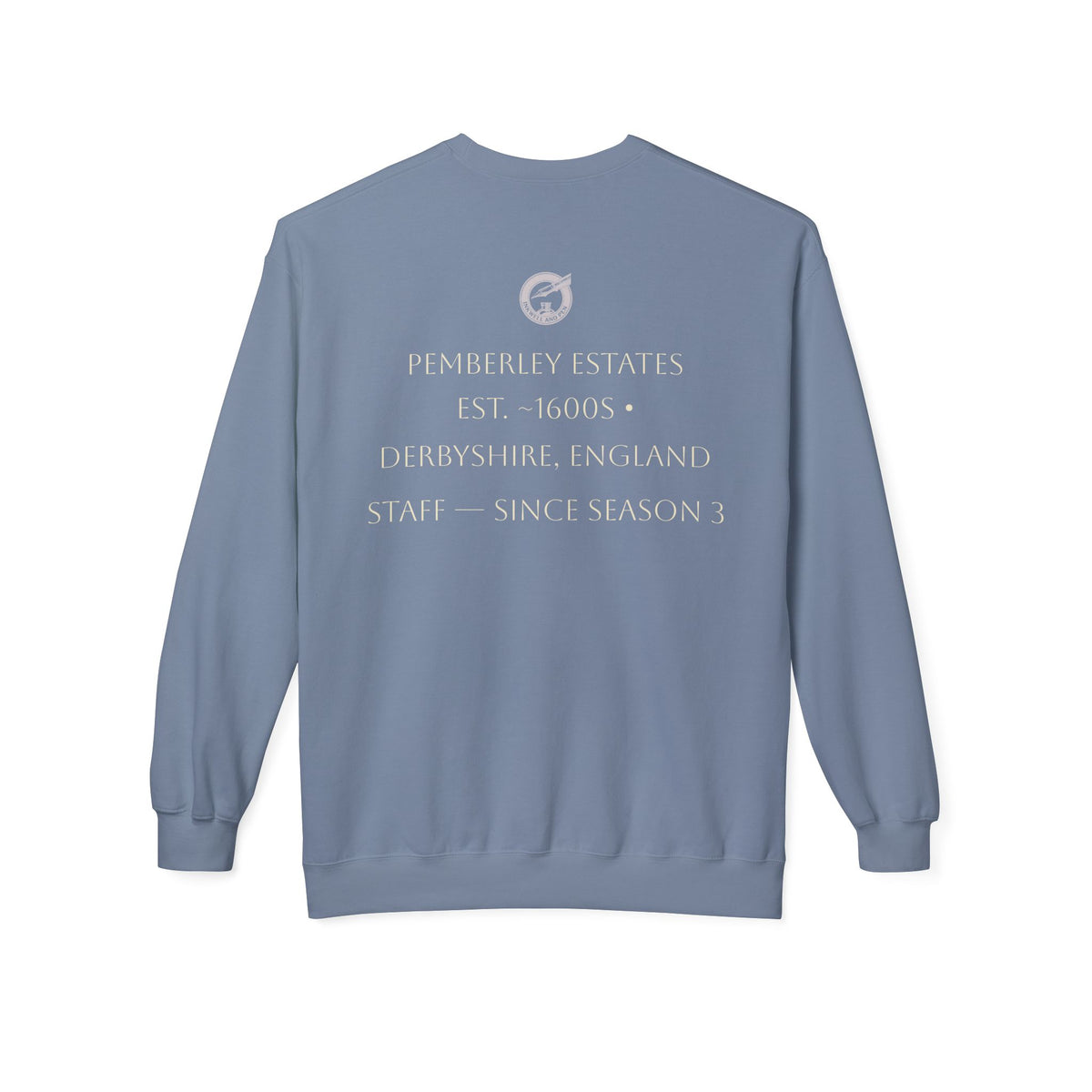 Pemberley Estate Crewneck Sweatshirt — Jane Austen Cozy Literary Pullover