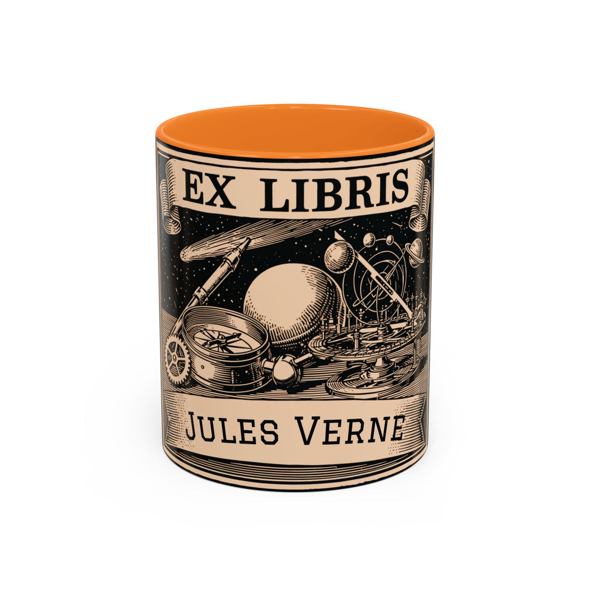 Jules Verne Ex Libris Vintage Science Fiction Coffee Mug (11oz & 15oz)