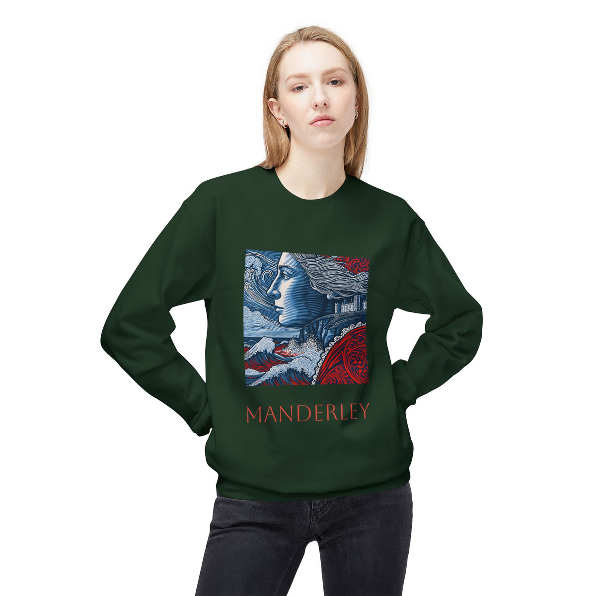Manderley Crewneck Sweatshirt — "I feel her everywhere, you do too, don't you?"