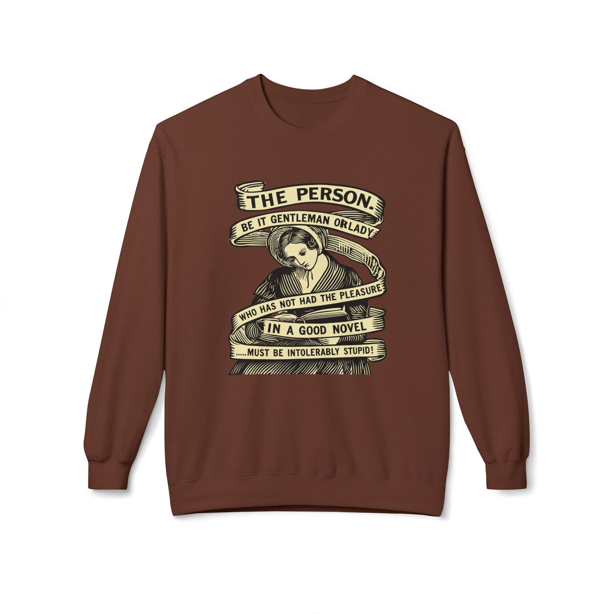 Novel Lover Crewneck Sweatshirt — "Reading Good Books" Vintage Book Quote