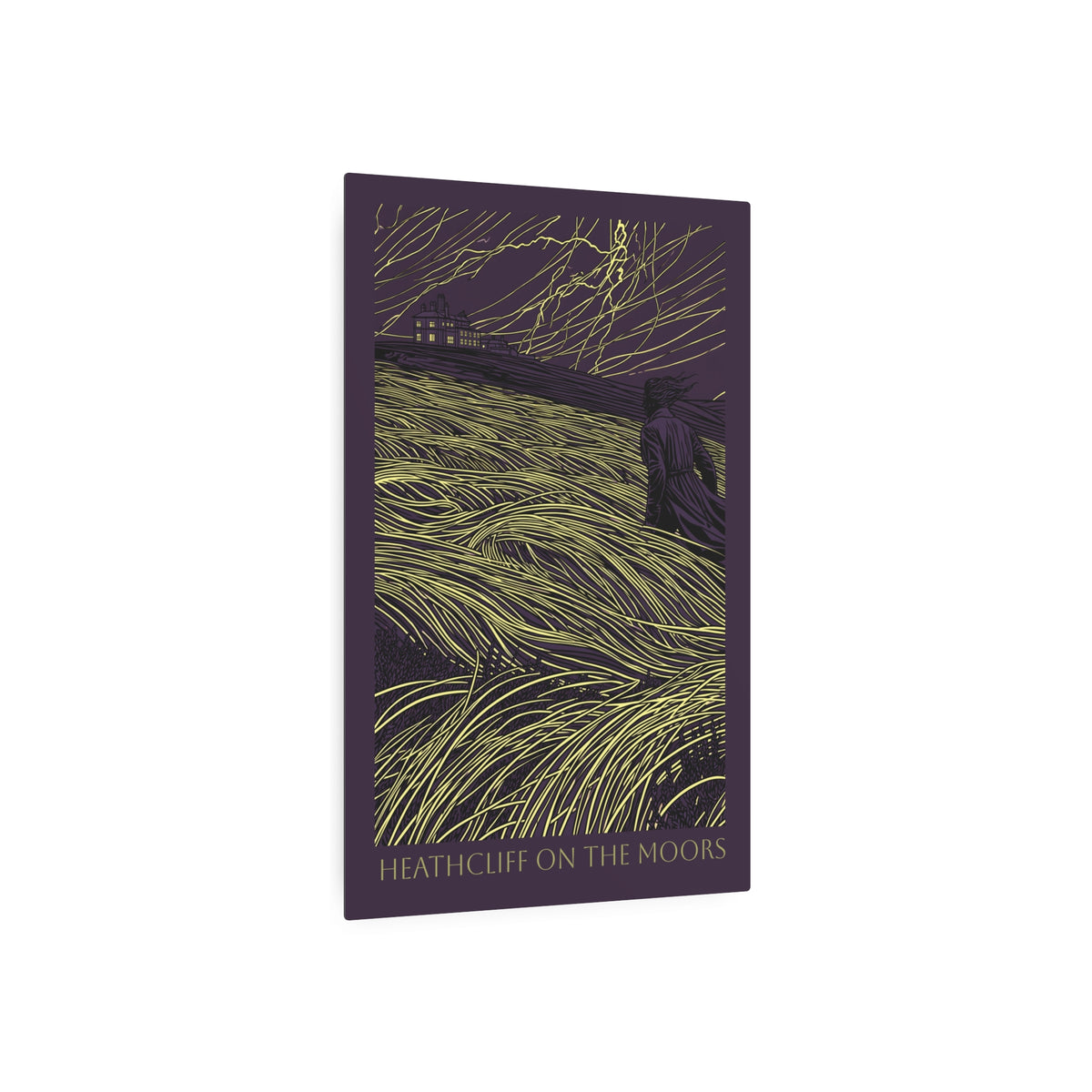 "Heathcliff on the Moors" -  Gothic Literary Wall Decor Metal Print