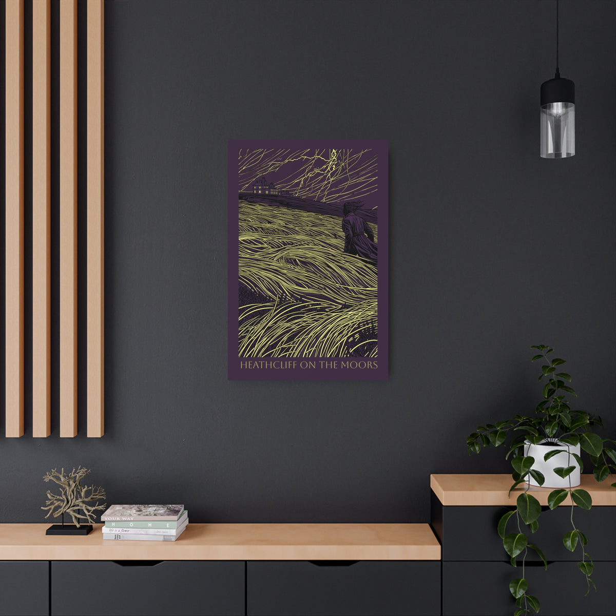 "Heathcliff on the Moors" -  Gothic Literary Wall Decor Metal Print