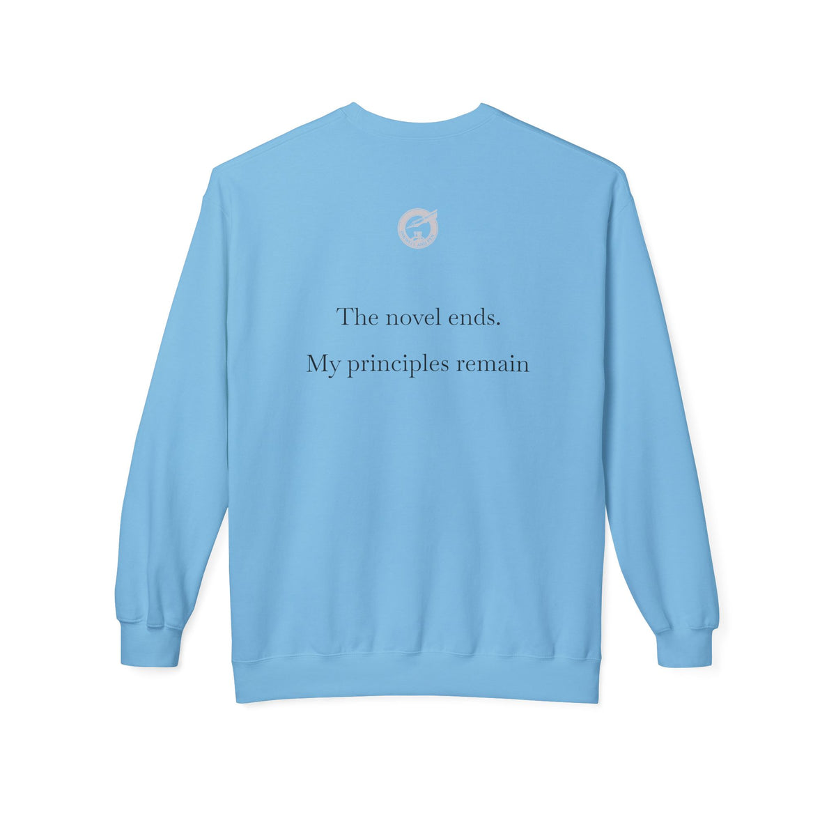 Courage Rises Crewneck Sweatshirt — Vintage Feminist Quote Graphic