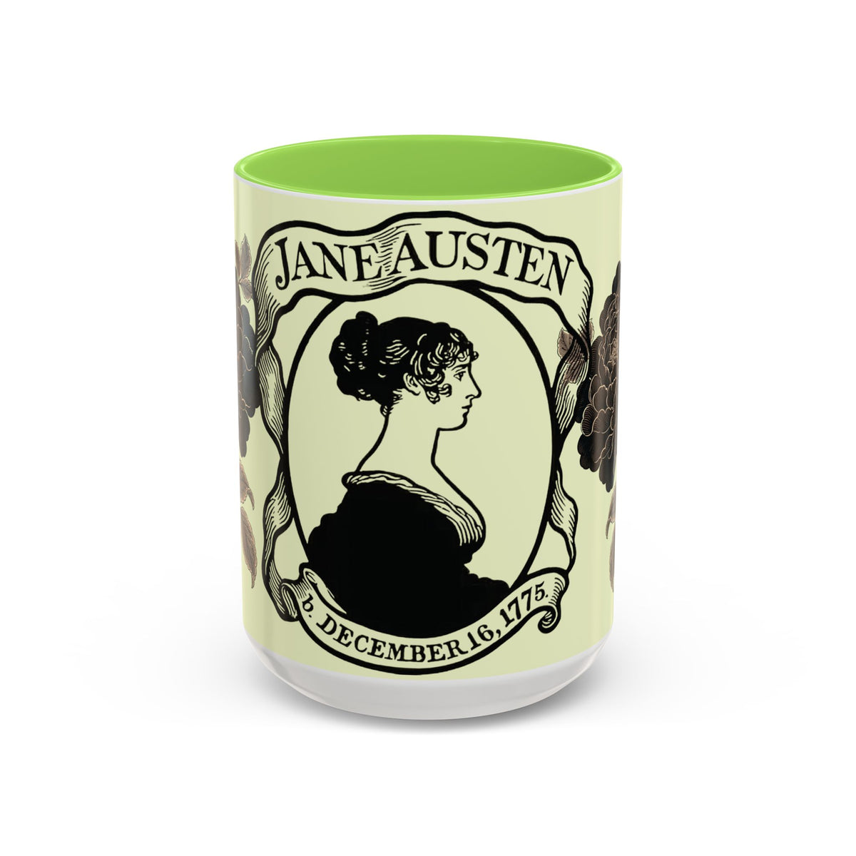Jane Austen Portrait Ceramic Mug — Literary Tea & Coffee Cup (11oz/15oz)