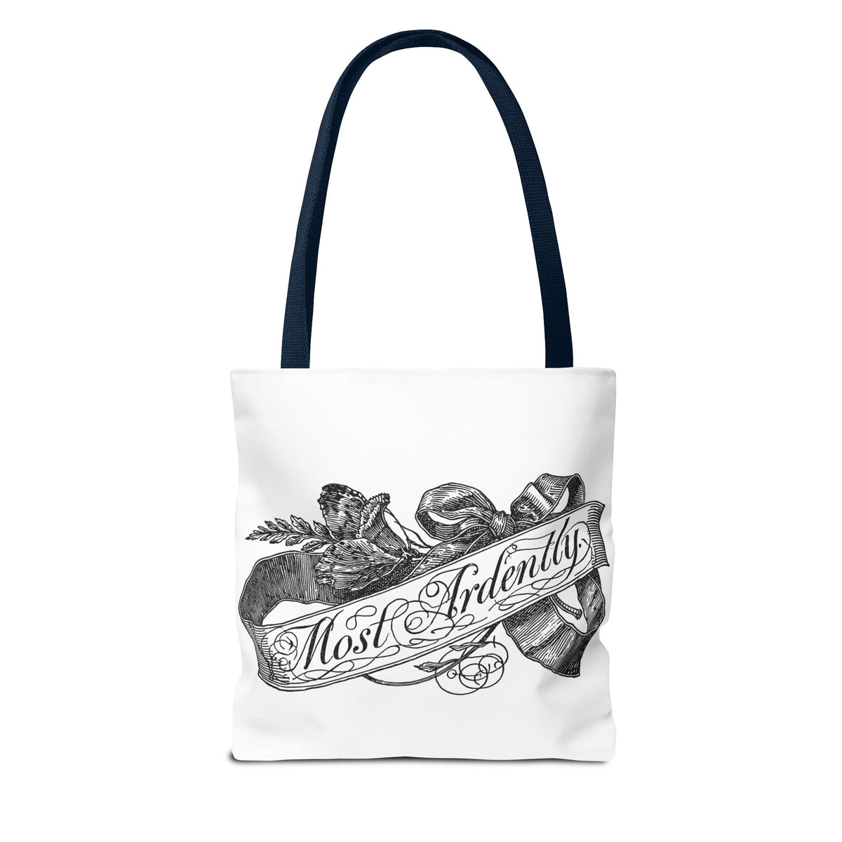Regency Ribbon Banner Tote — Most Ardently