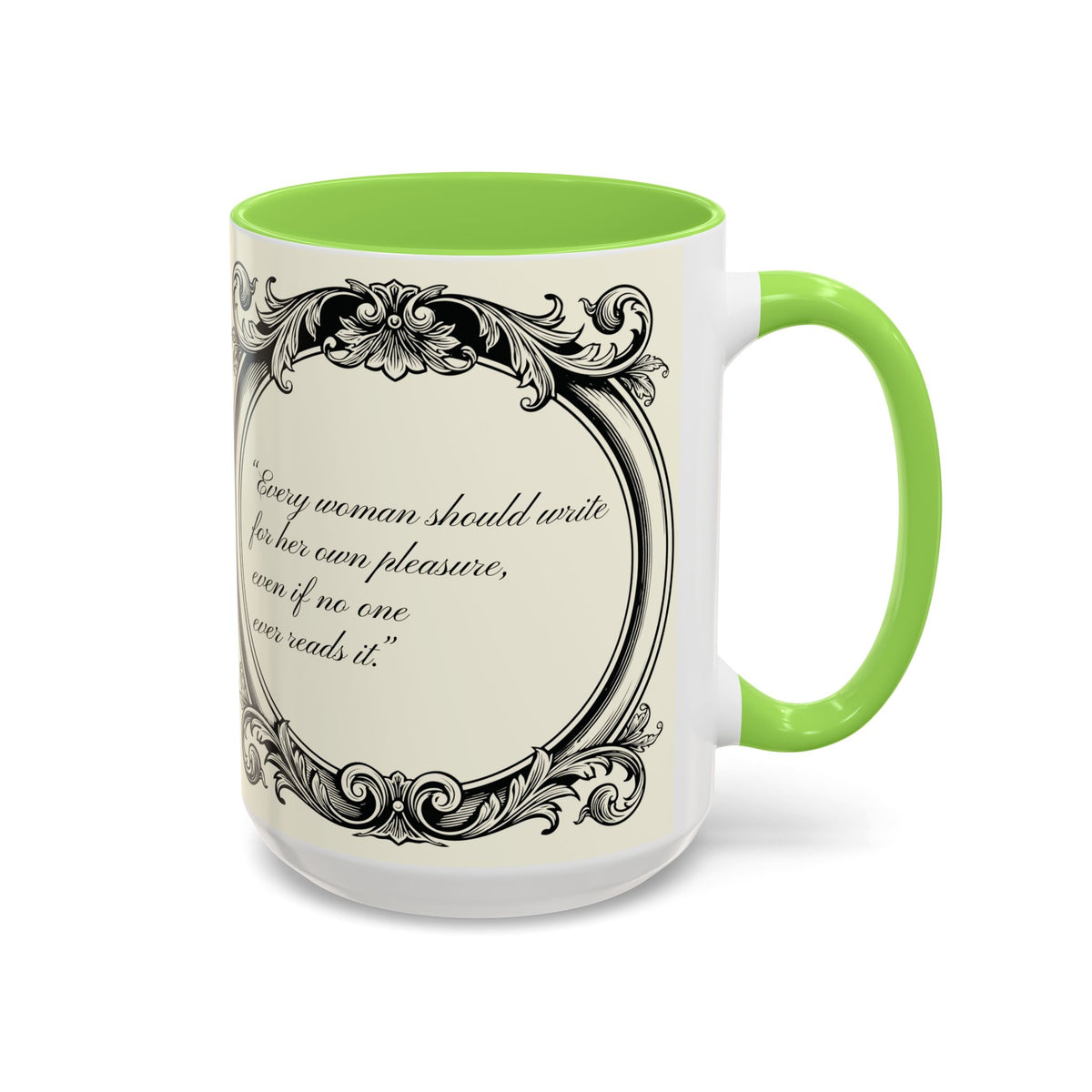Jane Austen Quote Mug — “Every woman should write...” (11oz & 15oz)