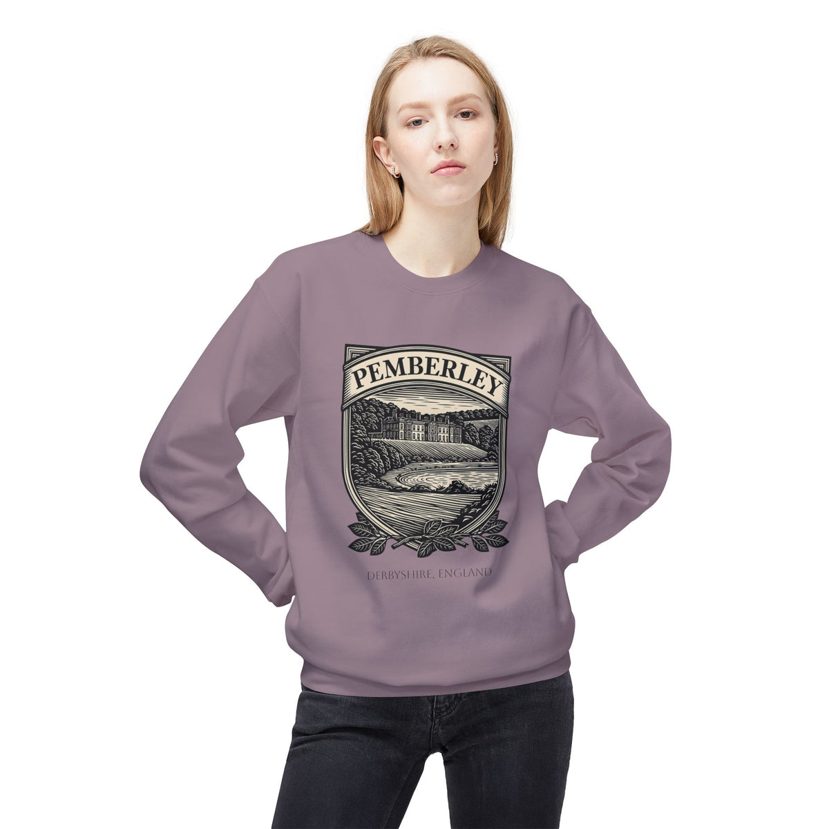 Pemberley Estate Crewneck Sweatshirt — Jane Austen Cozy Literary Pullover