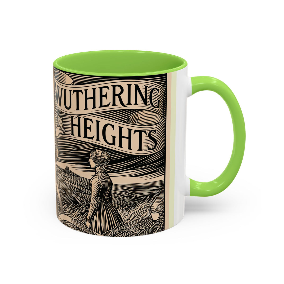 Wuthering Heights Literary Ceramic Mug — Classic Book Cover Coffee Cup (11oz/15oz)