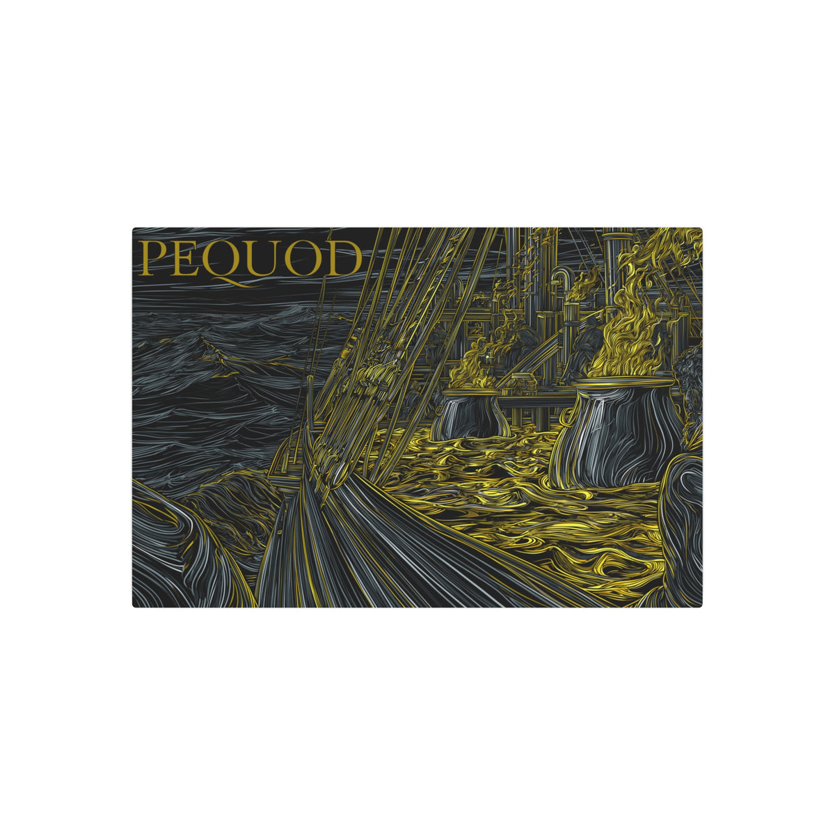 Try Works Aboard The Pequod  —  Moby Dick - Nautical Ship Illustration Wall Decor