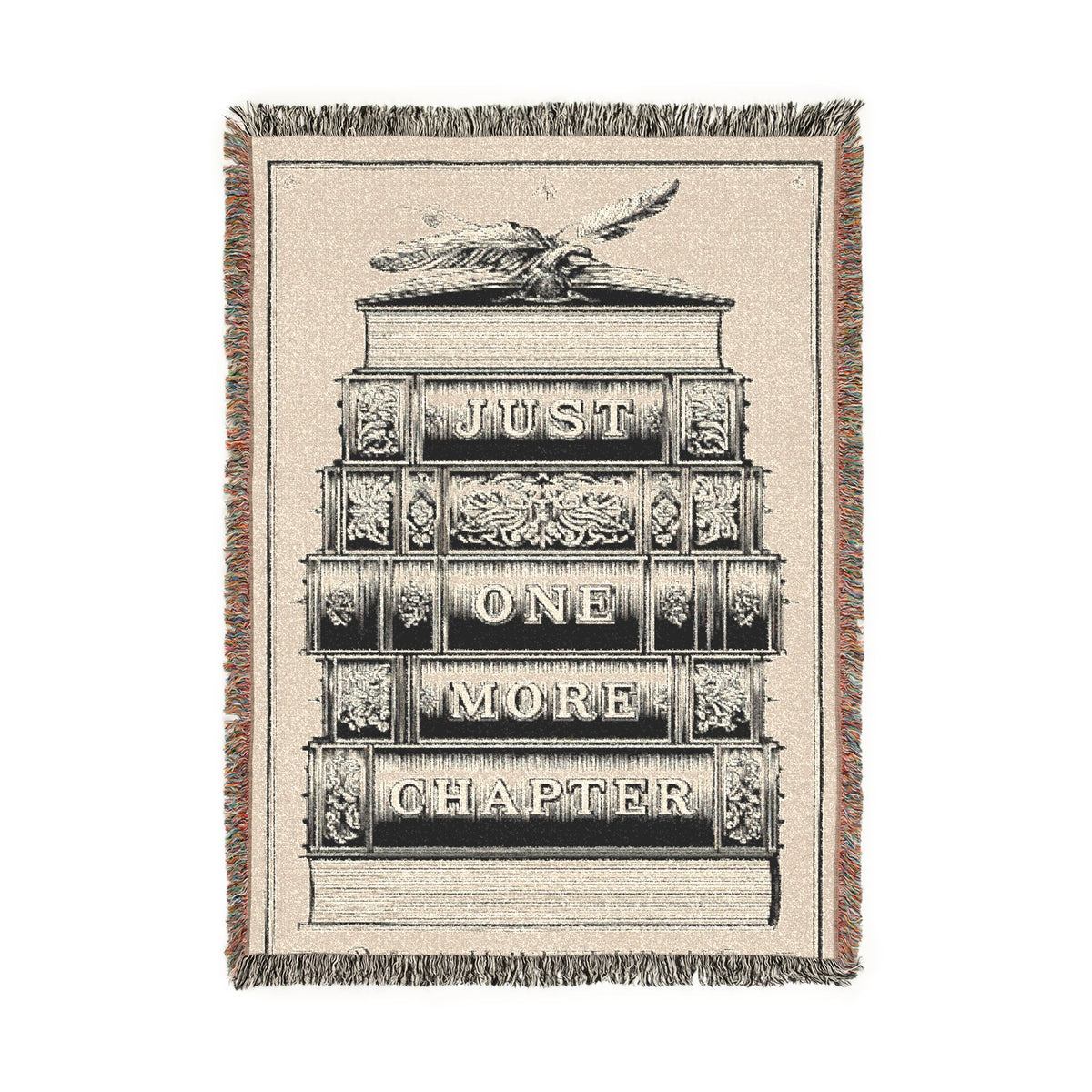 "Just One More Chapter"  Mantra Woven Blanket | Excuse Tapestry Throw