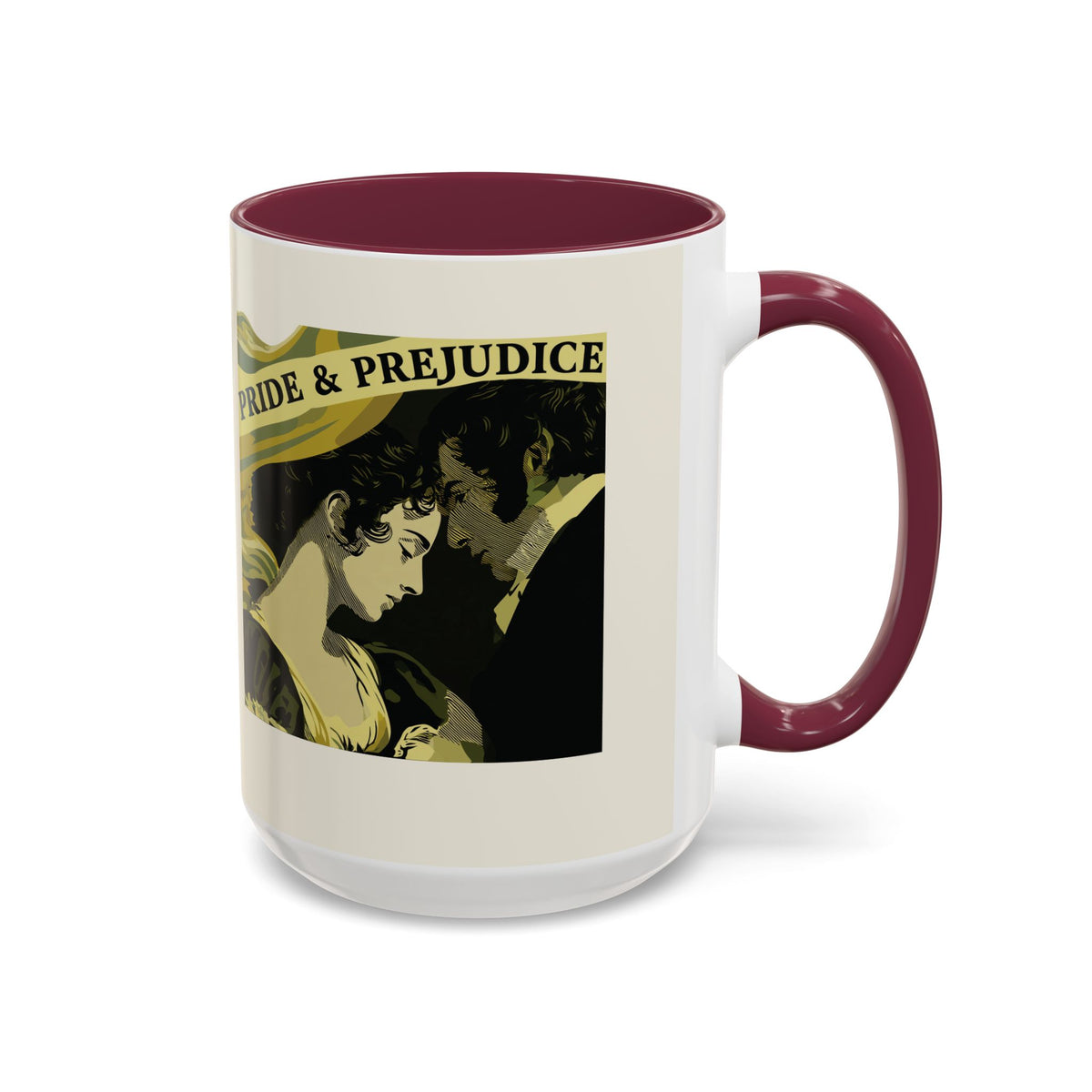 Pride & Prejudice Ceramic Mug – Jane Austen Vintage Romance Coffee Cup