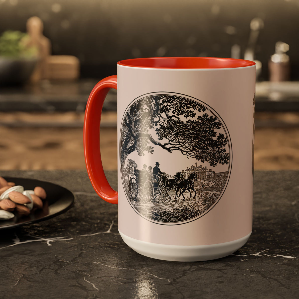 Romantic Vintage Silhouette Mug — "Most Ardently" Tea Coffee Cup (11oz/15oz)