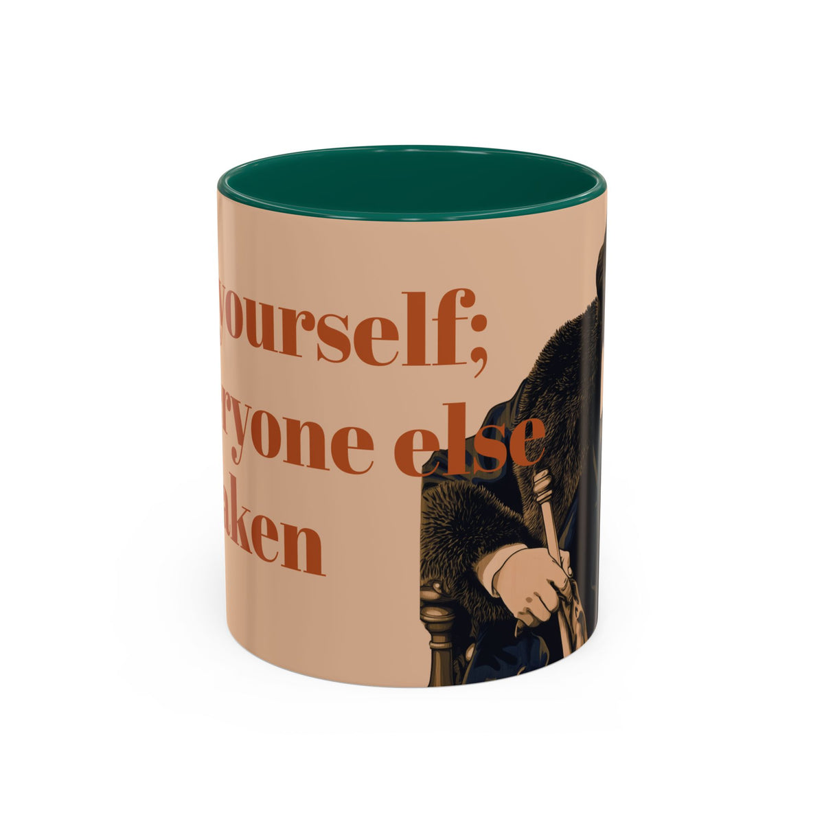 Oscar Wilde Quote Mug — "Be Yourself; Everyone Else Is Taken" Ceramic Coffee Cup (11oz/15oz)