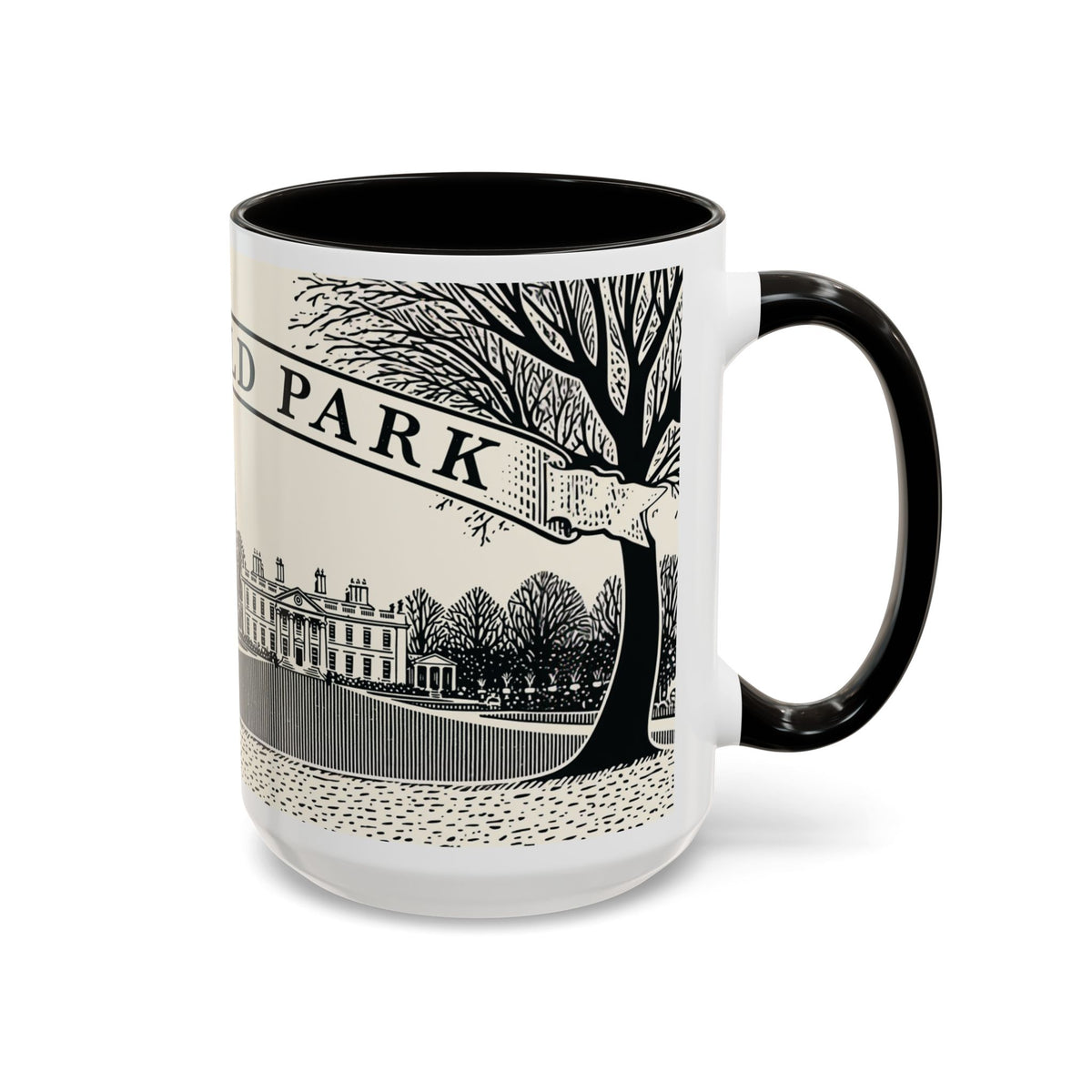 Mansfield Park illustration Mug | Peacock & Estate ceramic mug