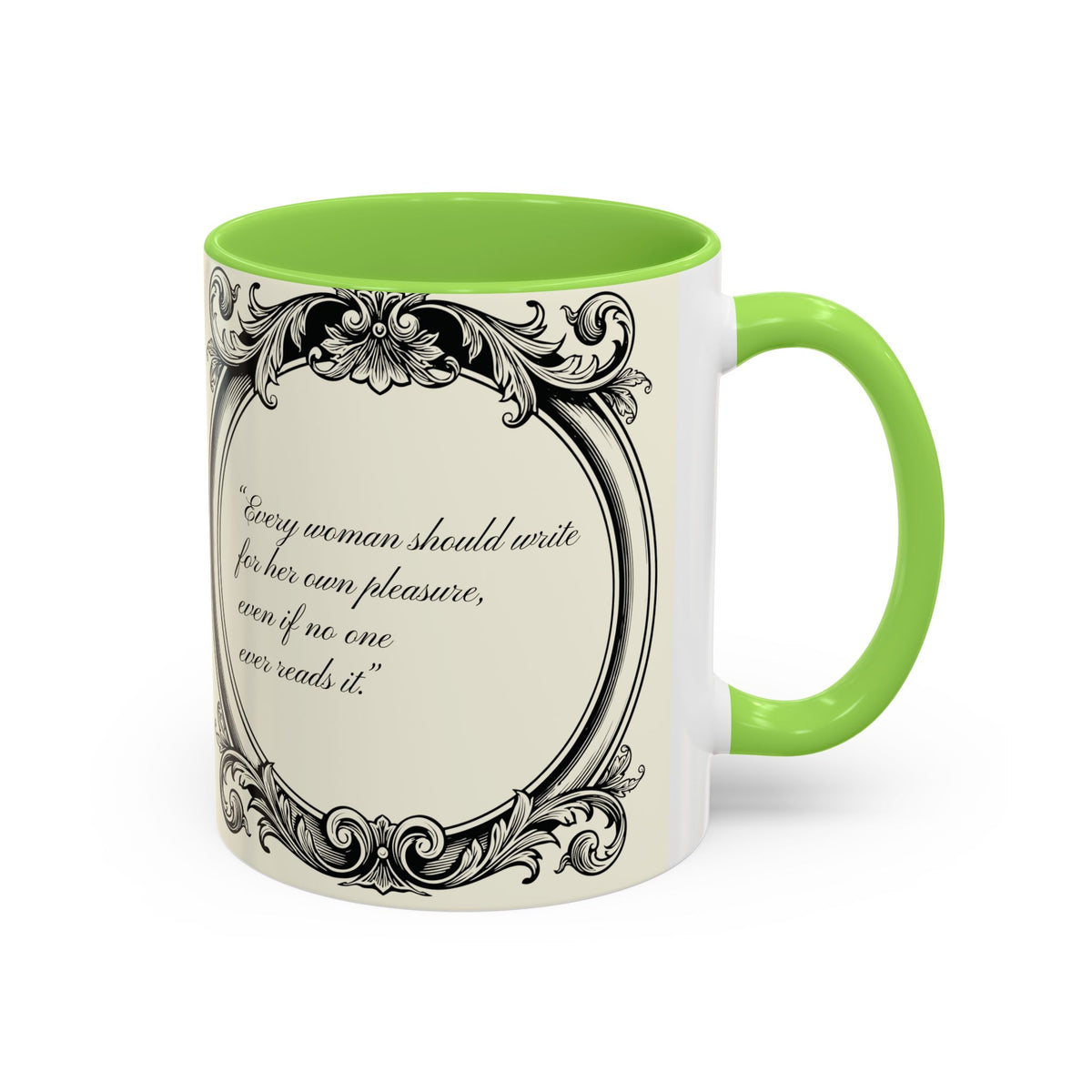Jane Austen Quote Mug — “Every woman should write...” (11oz & 15oz)