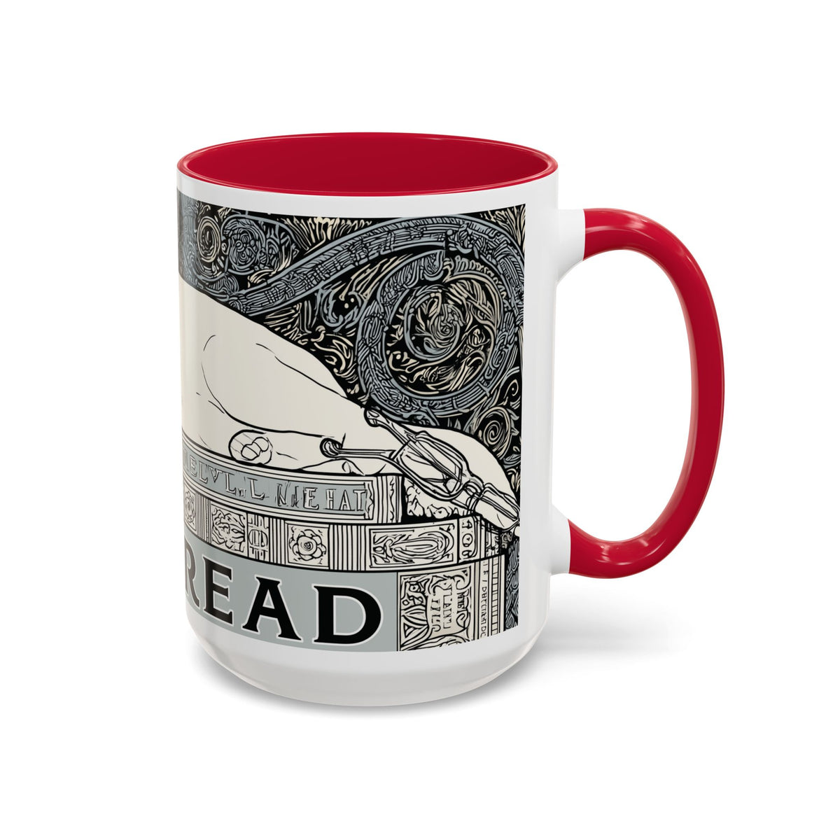Well Read Siamese Cat Mug | Color Accent Ceramic Mug