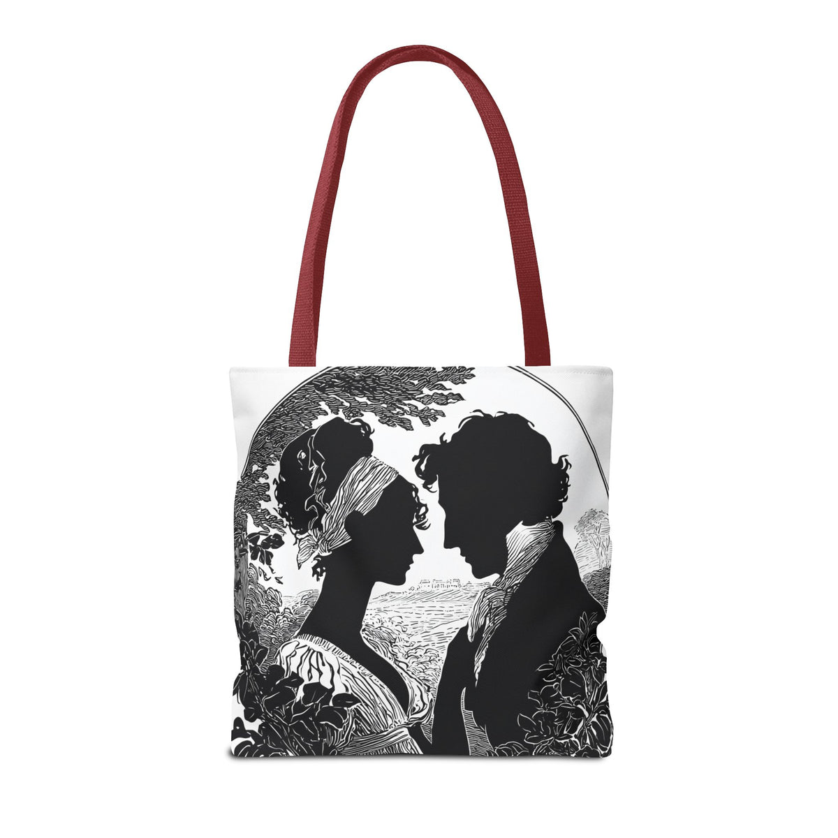 Silhouette Romance Tote Bag — Vintage Regency Couple