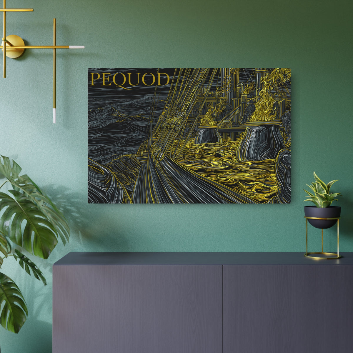 Try Works Aboard The Pequod  —  Moby Dick - Nautical Ship Illustration Wall Decor