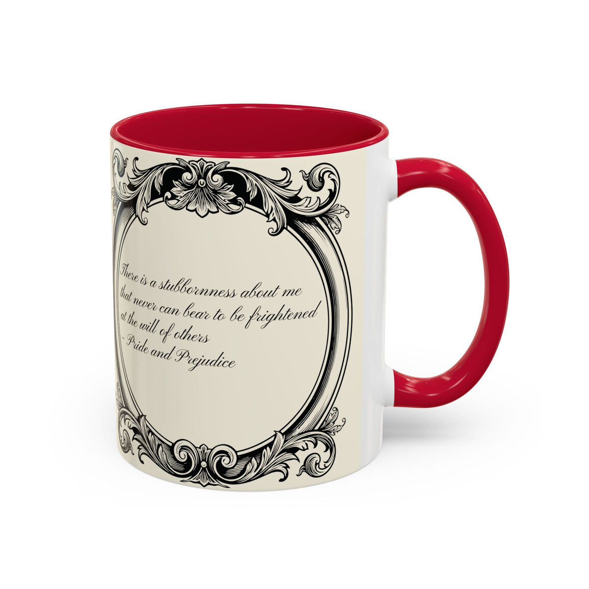 Quote from Pride & Prejudice Vintage Floral Mug — “Pride & Prejudice” Ceramic Book Lover Mug (11oz/15oz)