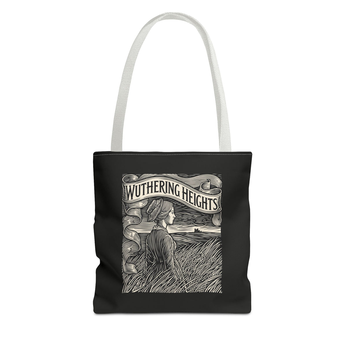 Wuthering Heights Illustrated Tote Bag — Gothic Novel Literary Canvas Tote