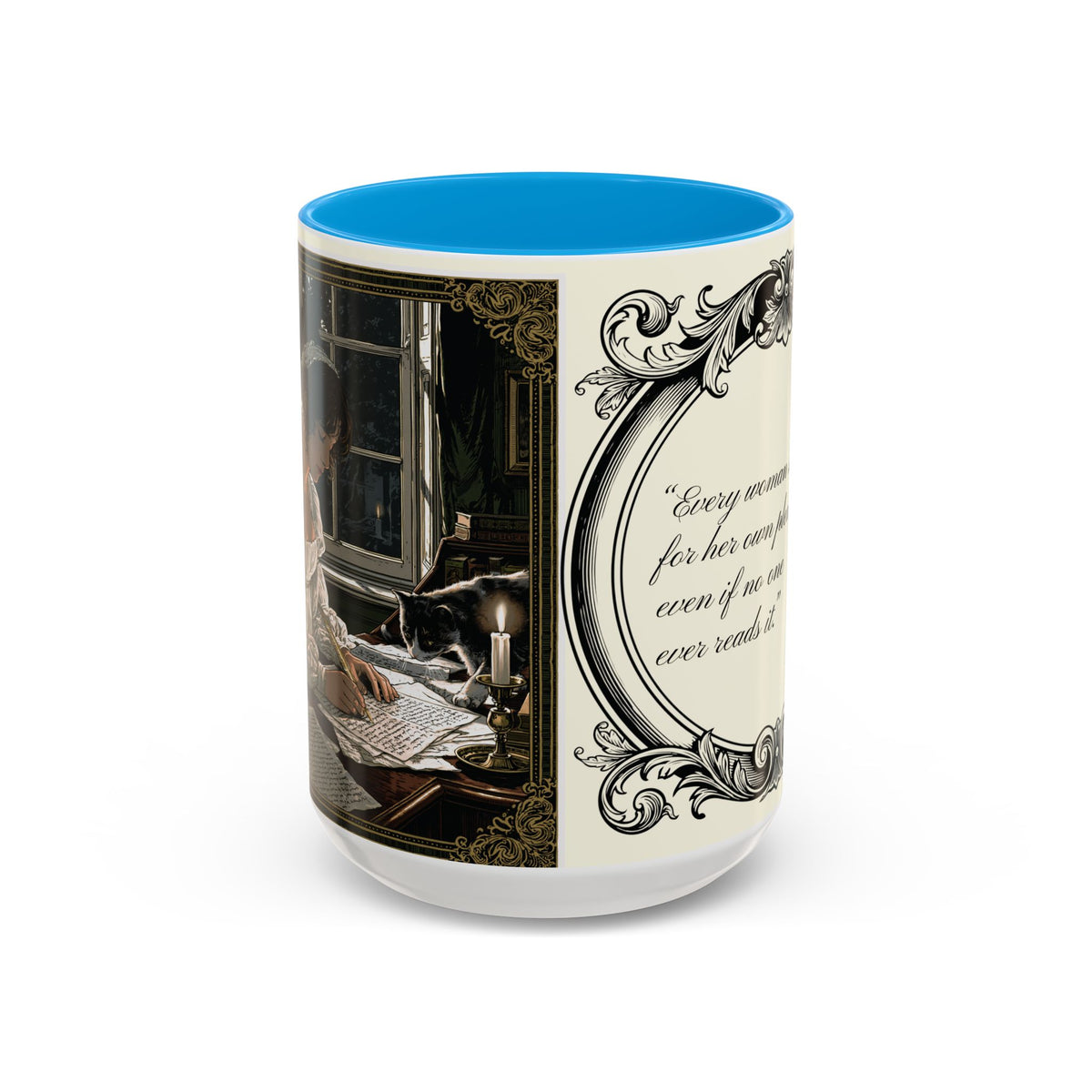 Jane Austen Quote Mug — “Every woman should write...” (11oz & 15oz)