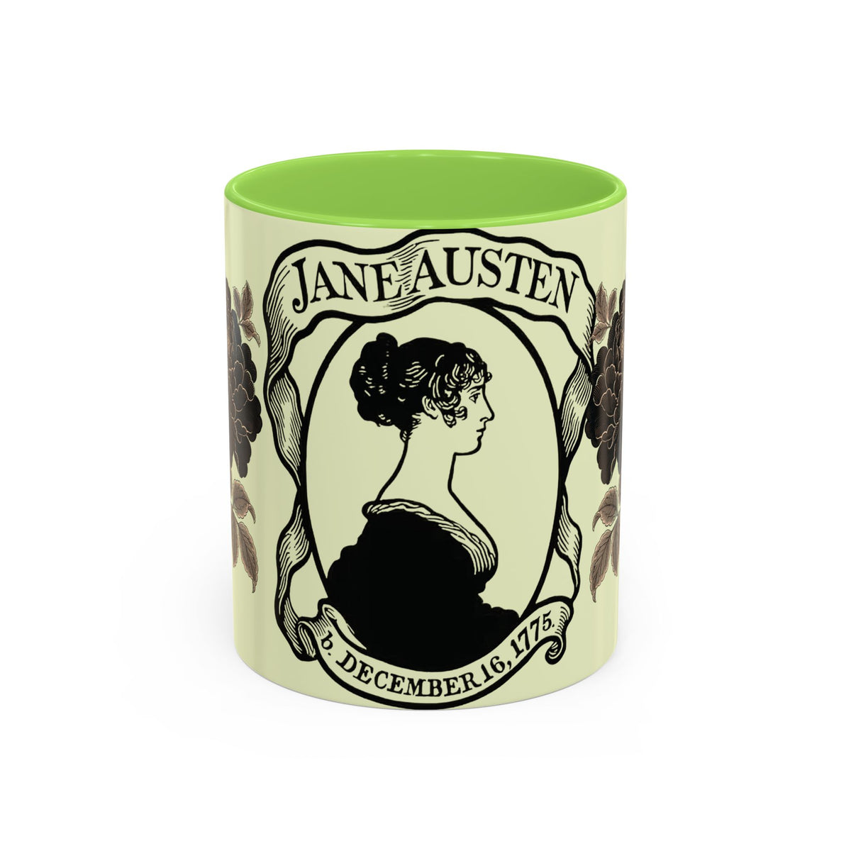 Jane Austen Portrait Ceramic Mug — Literary Tea & Coffee Cup (11oz/15oz)