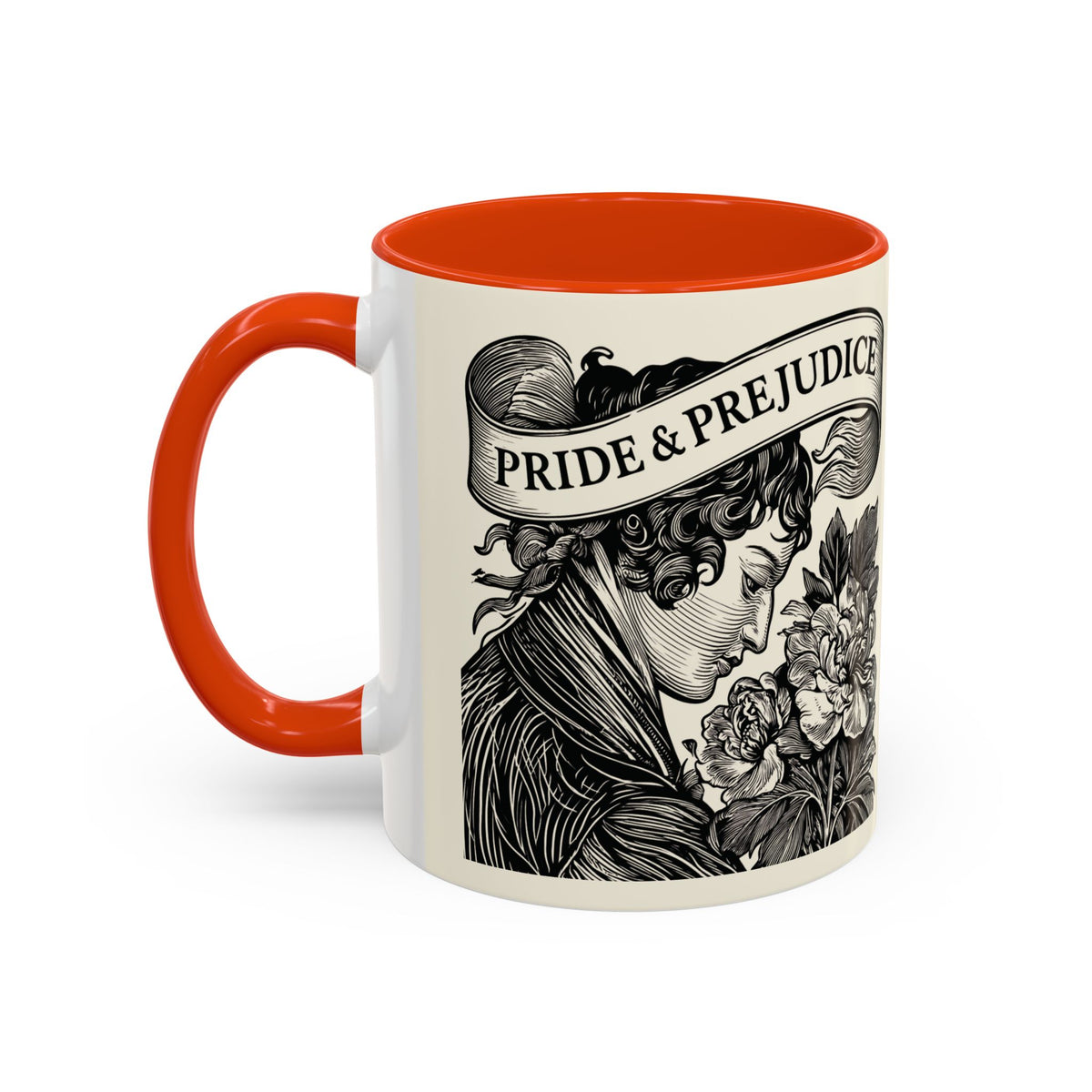 Quote from Pride & Prejudice Vintage Floral Mug — “Pride & Prejudice” Ceramic Book Lover Mug (11oz/15oz)