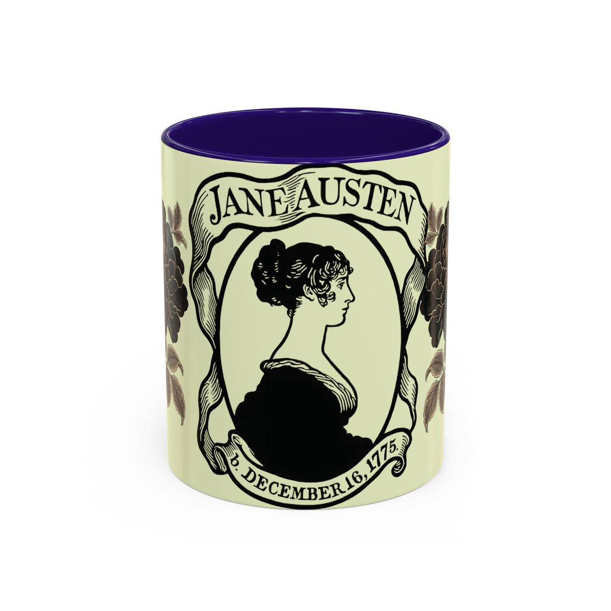 Jane Austen Portrait Ceramic Mug — Literary Tea & Coffee Cup (11oz/15oz)