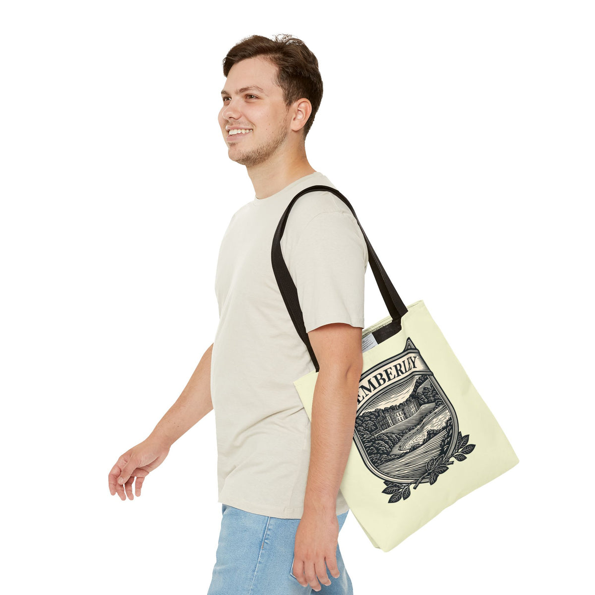 Pemberley Crest Tote Bag — Regency Manor Vintage Shield Canvas Tote
