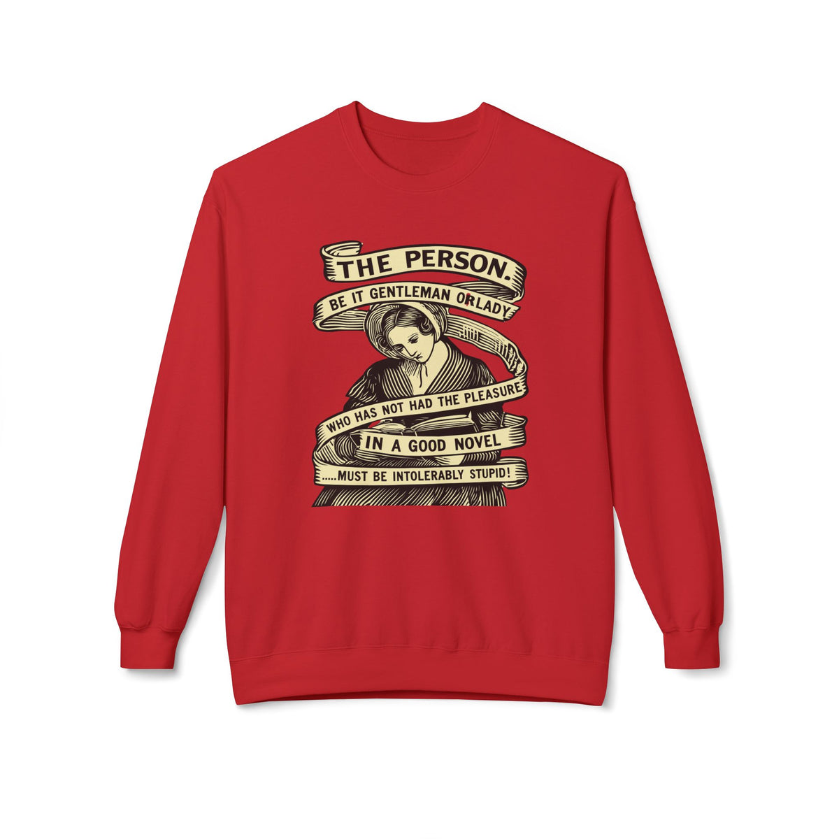 Novel Lover Crewneck Sweatshirt — "Reading Good Books" Vintage Book Quote