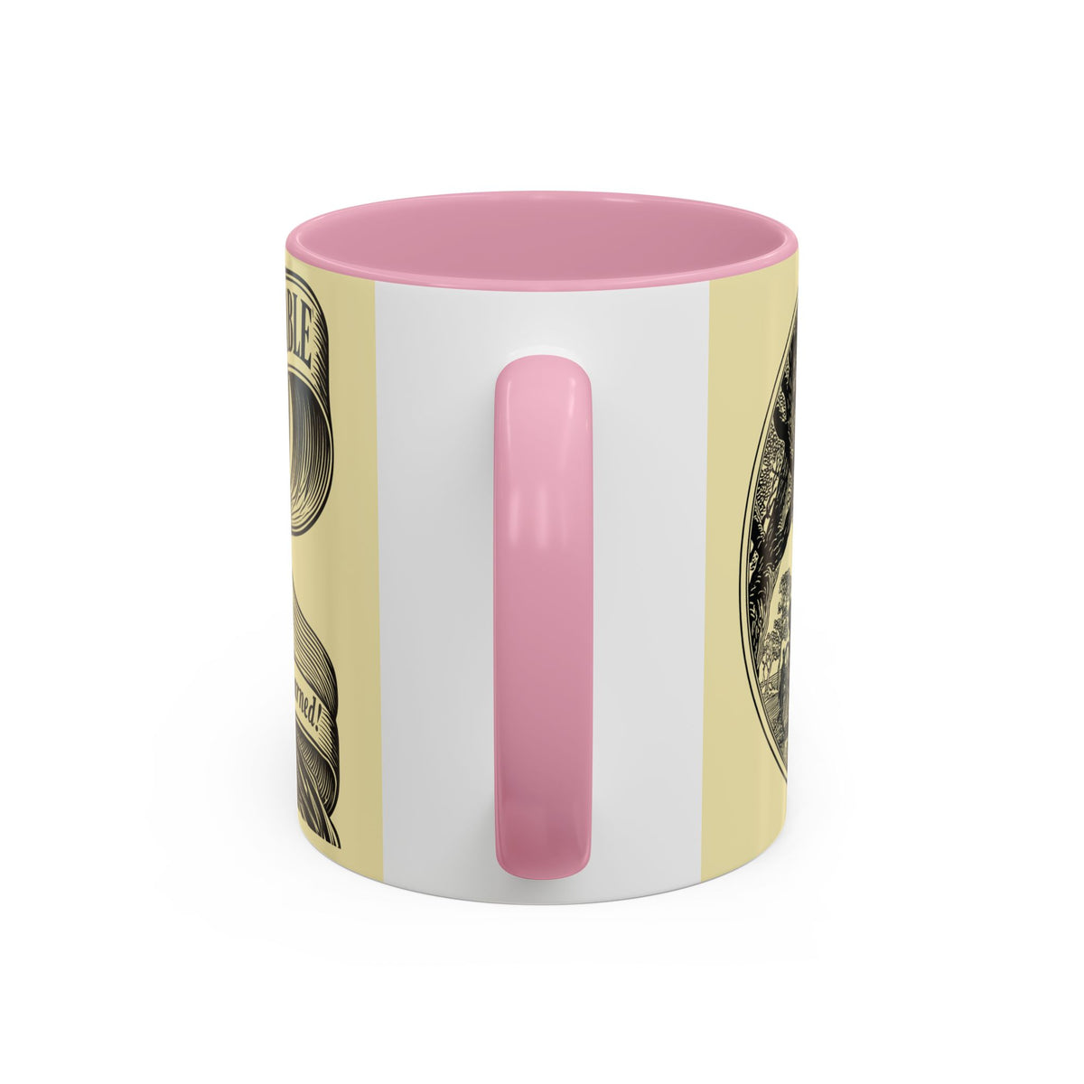 Vintage 'Barely Tolerable' Illustration Coffee Mug (11oz/15oz)