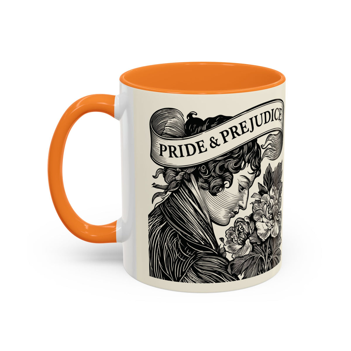 Quote from Pride & Prejudice Vintage Floral Mug — “Pride & Prejudice” Ceramic Book Lover Mug (11oz/15oz)