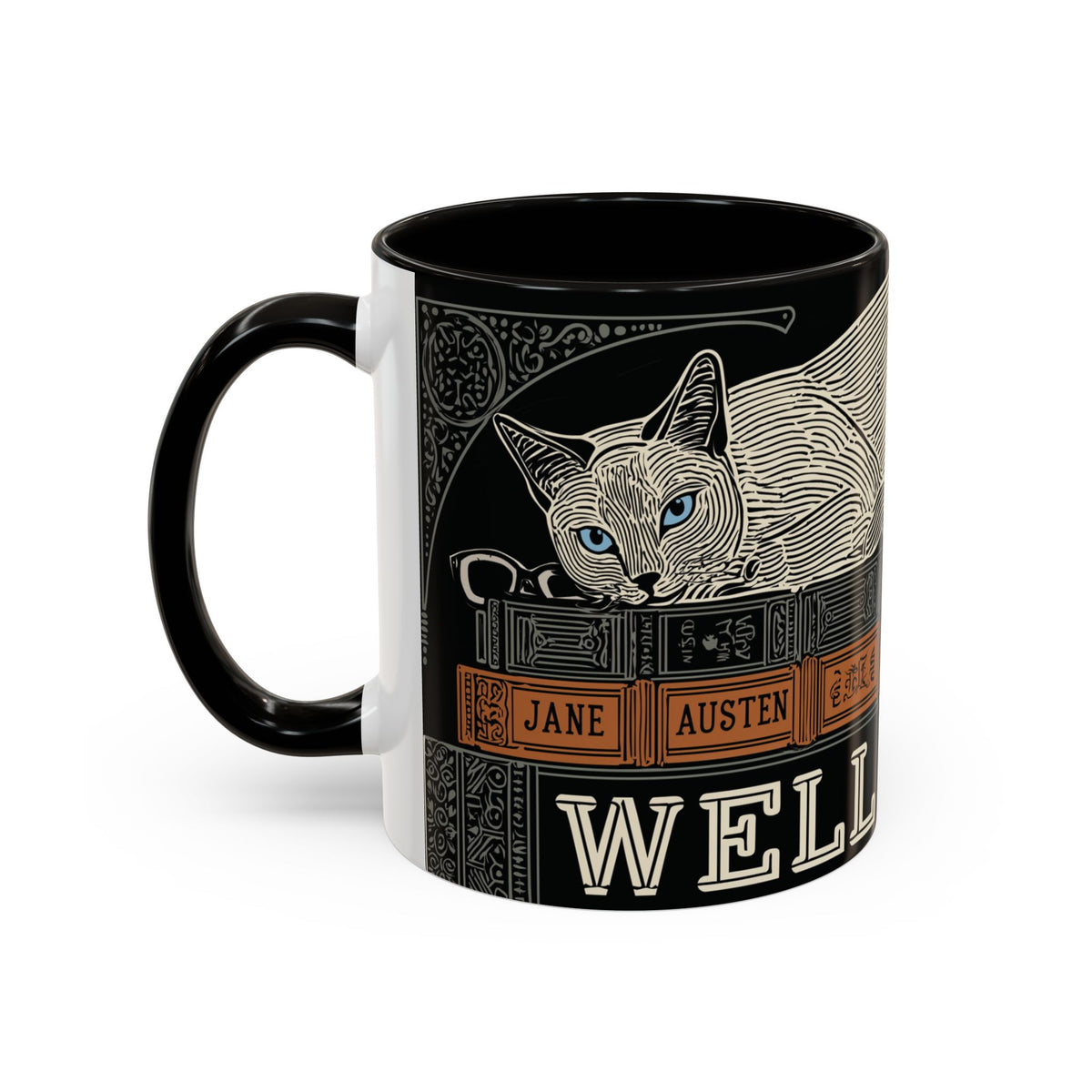Bookstore Cat-Well Read Cat Mug | Literary Cat Stack Mug