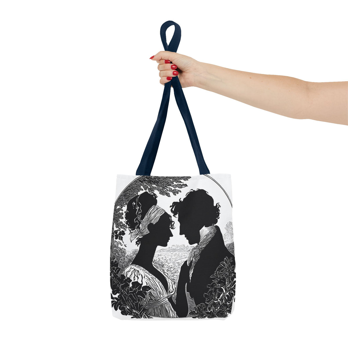 Silhouette Romance Tote Bag — Vintage Regency Couple