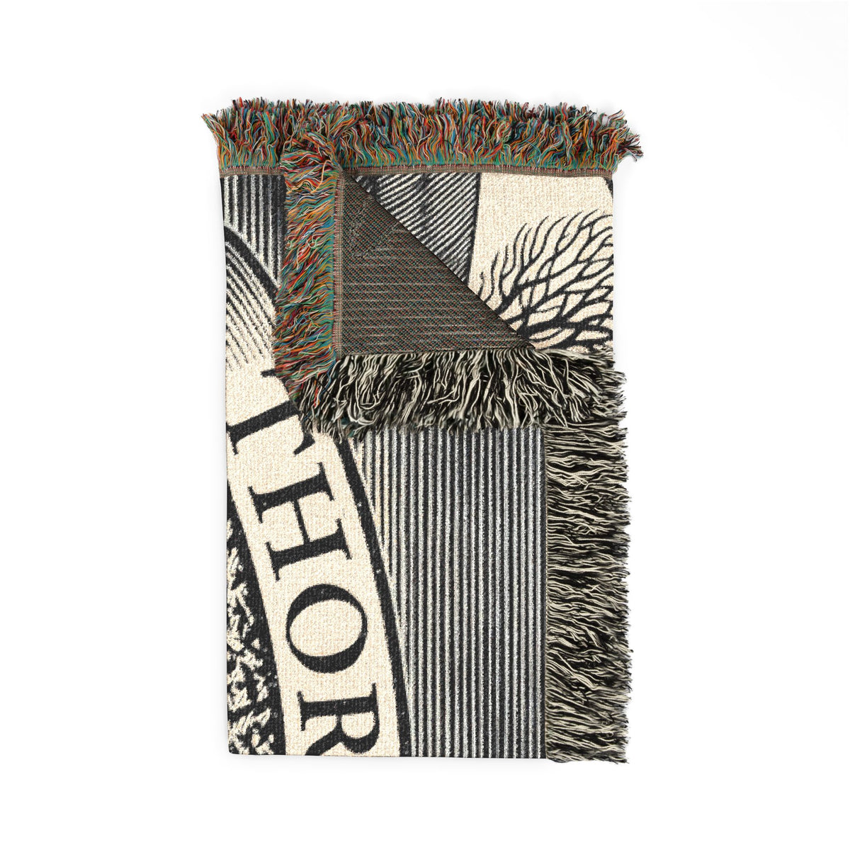 Thornfield Estate Woven Throw Blanket — Vintage Manor Tapestry Design