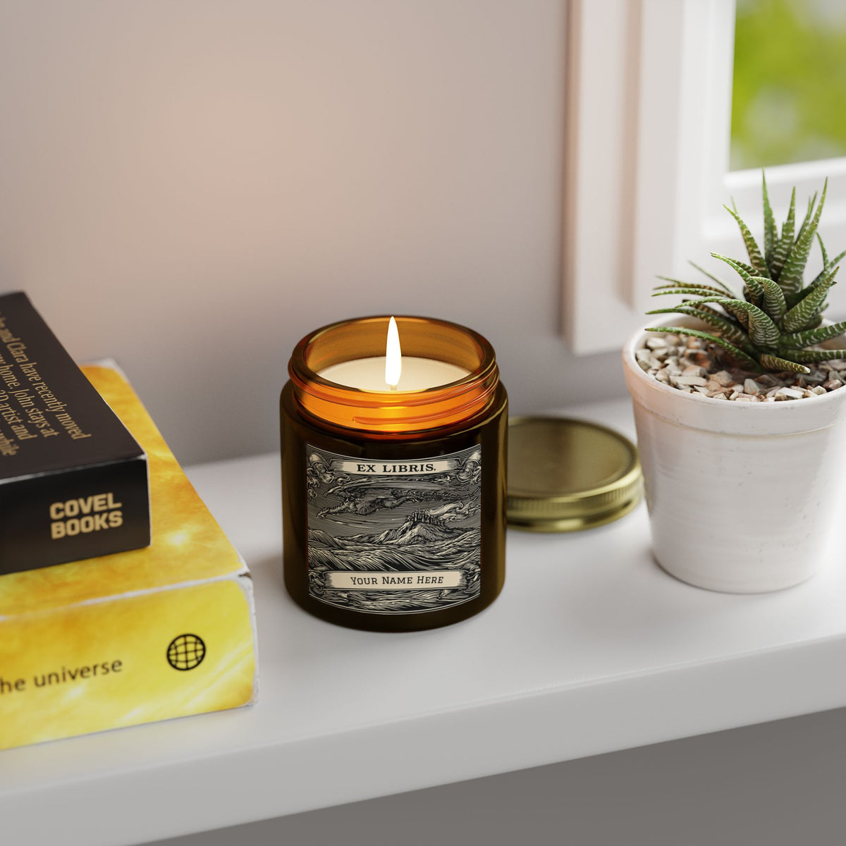 Ex Libris Scented Candle — Personalized, 4oz/9oz