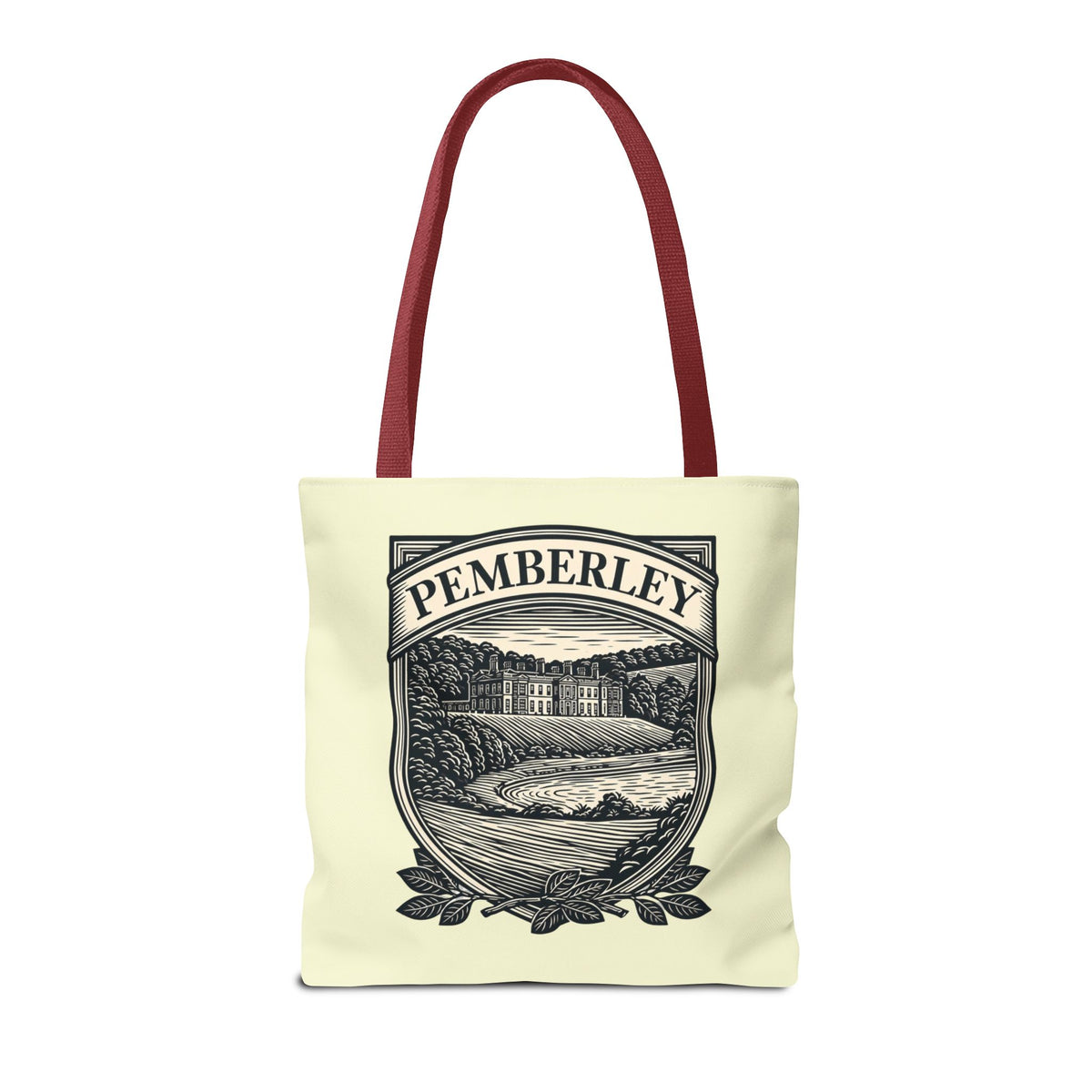 Pemberley Crest Tote Bag — Regency Manor Vintage Shield Canvas Tote