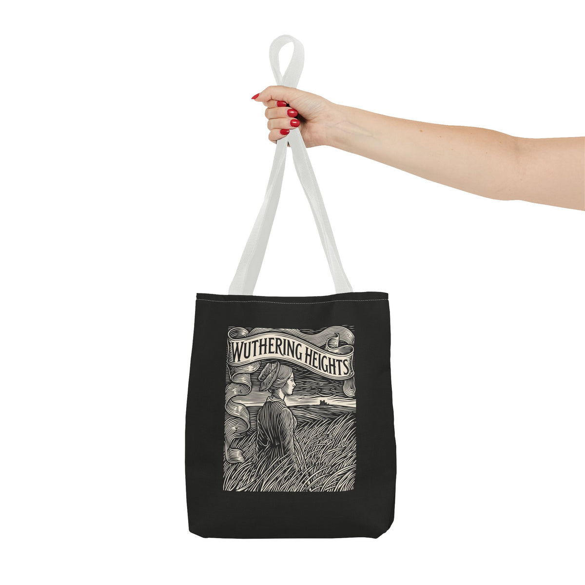 Wuthering Heights Illustrated Tote Bag — Gothic Novel Literary Canvas Tote