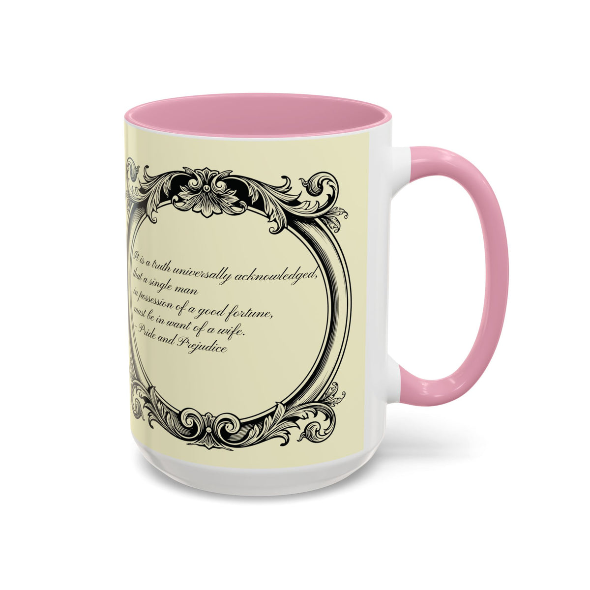Pride and Prejudice Quote Mug — “Mr. Darcy at Pemberley” Vintage Jane Austen Coffee Cup (11oz/15oz)